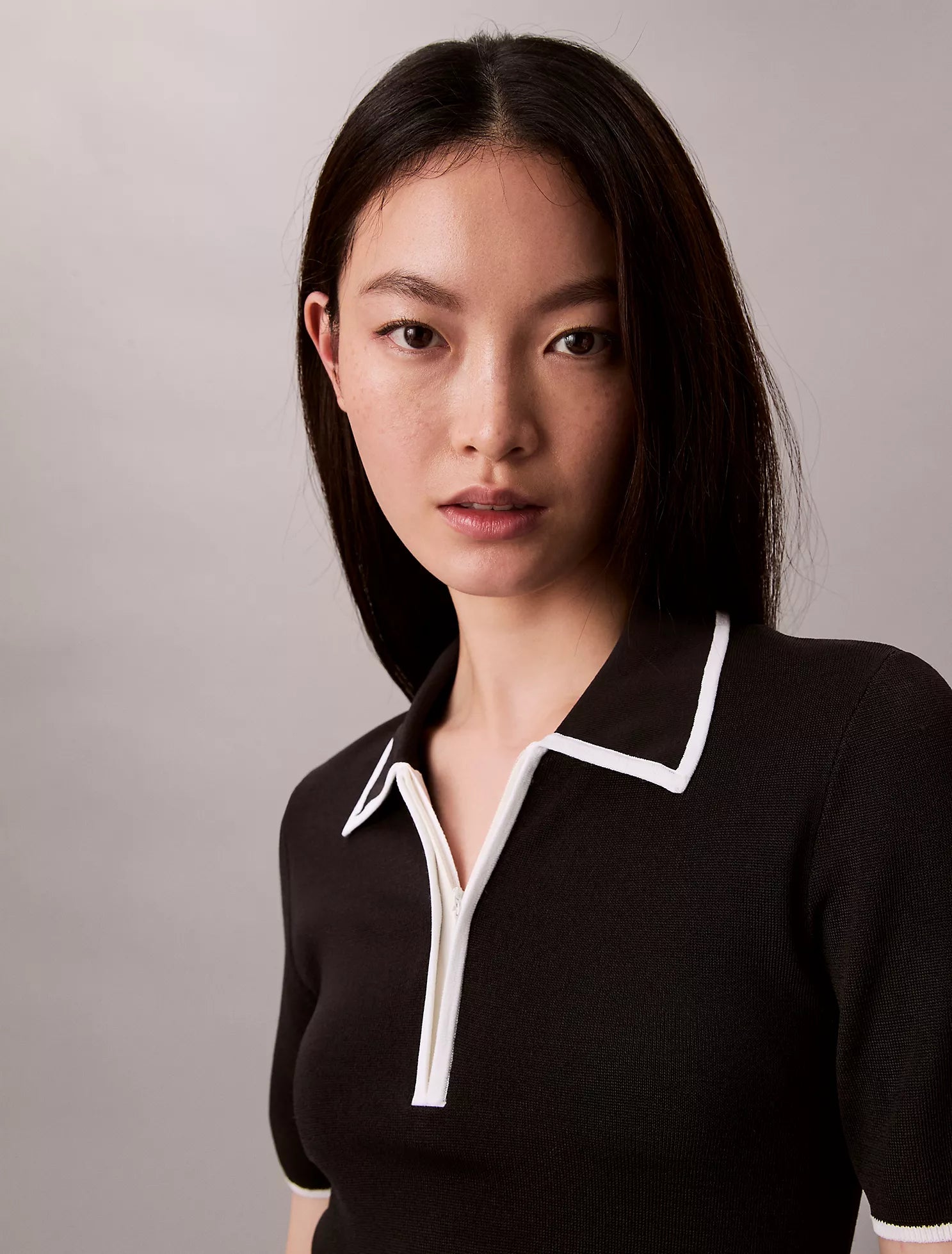 Quarter Zip Classic Polo Shirt