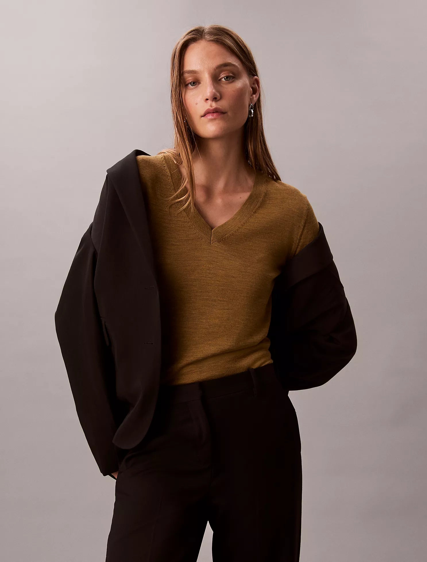 Merino Wool V-Neck Sweater – Timeless Soft Knit