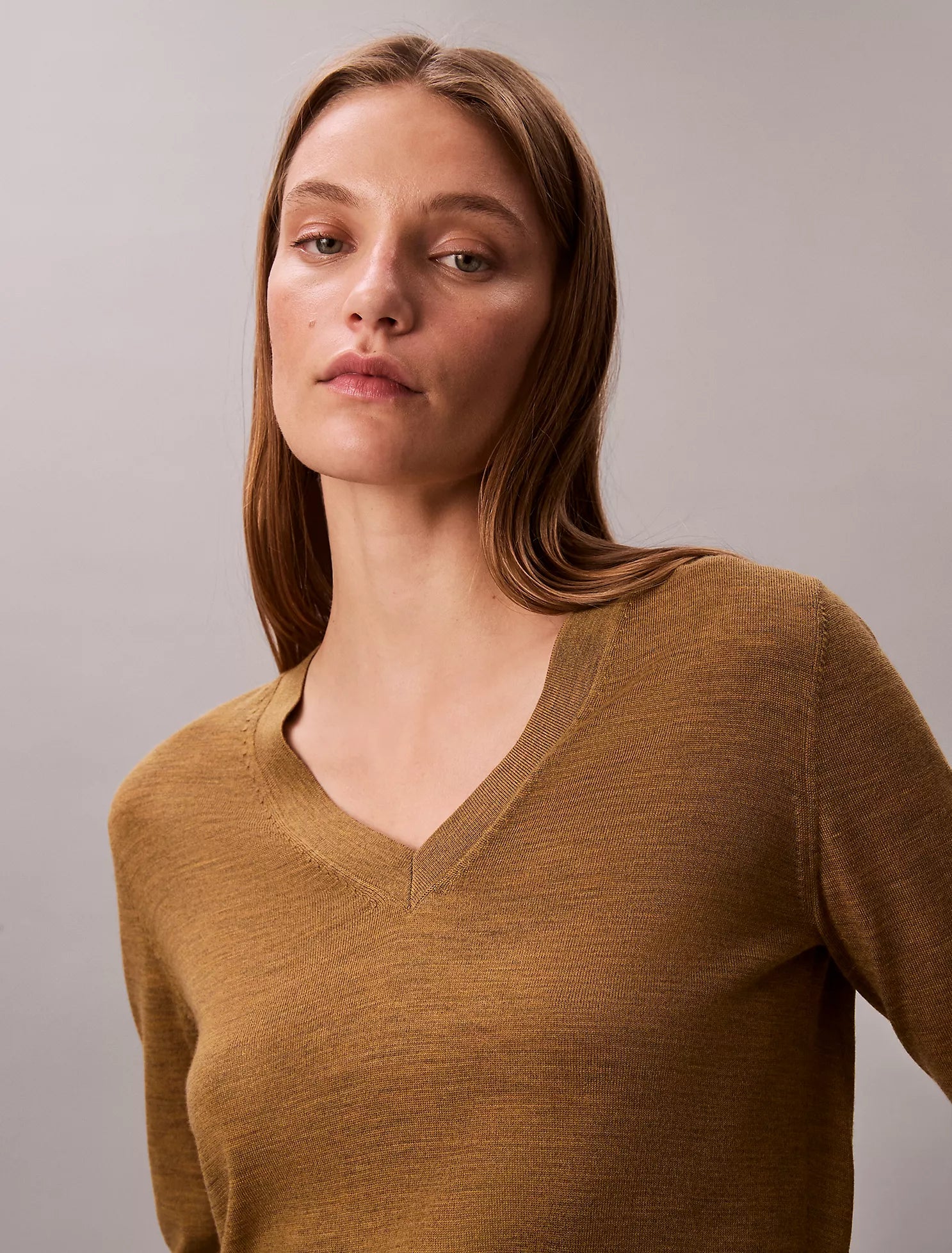 Merino Wool V-Neck Sweater – Timeless Soft Knit