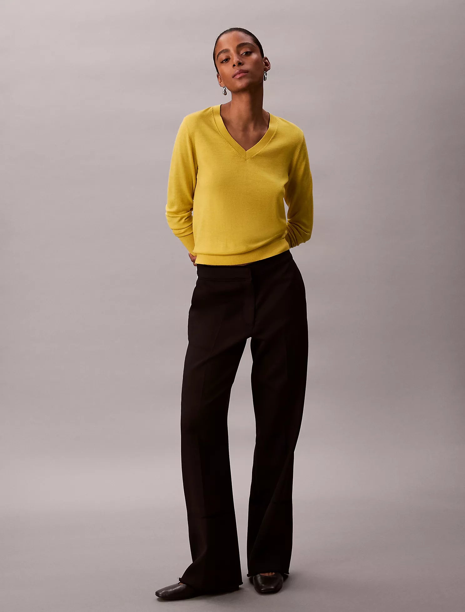Merino Wool V-Neck Sweater