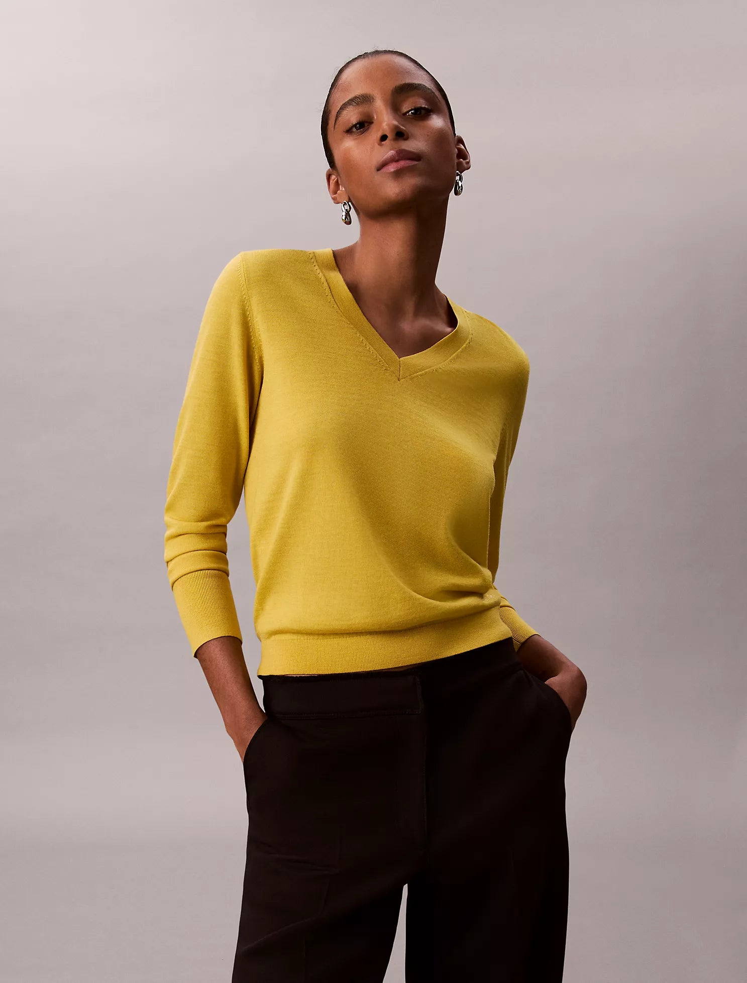 Merino Wool V-Neck Sweater