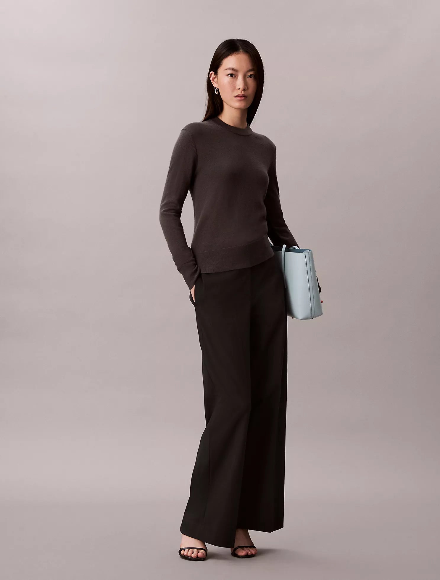 Extra Fine Merino Blend Crewneck Sweater