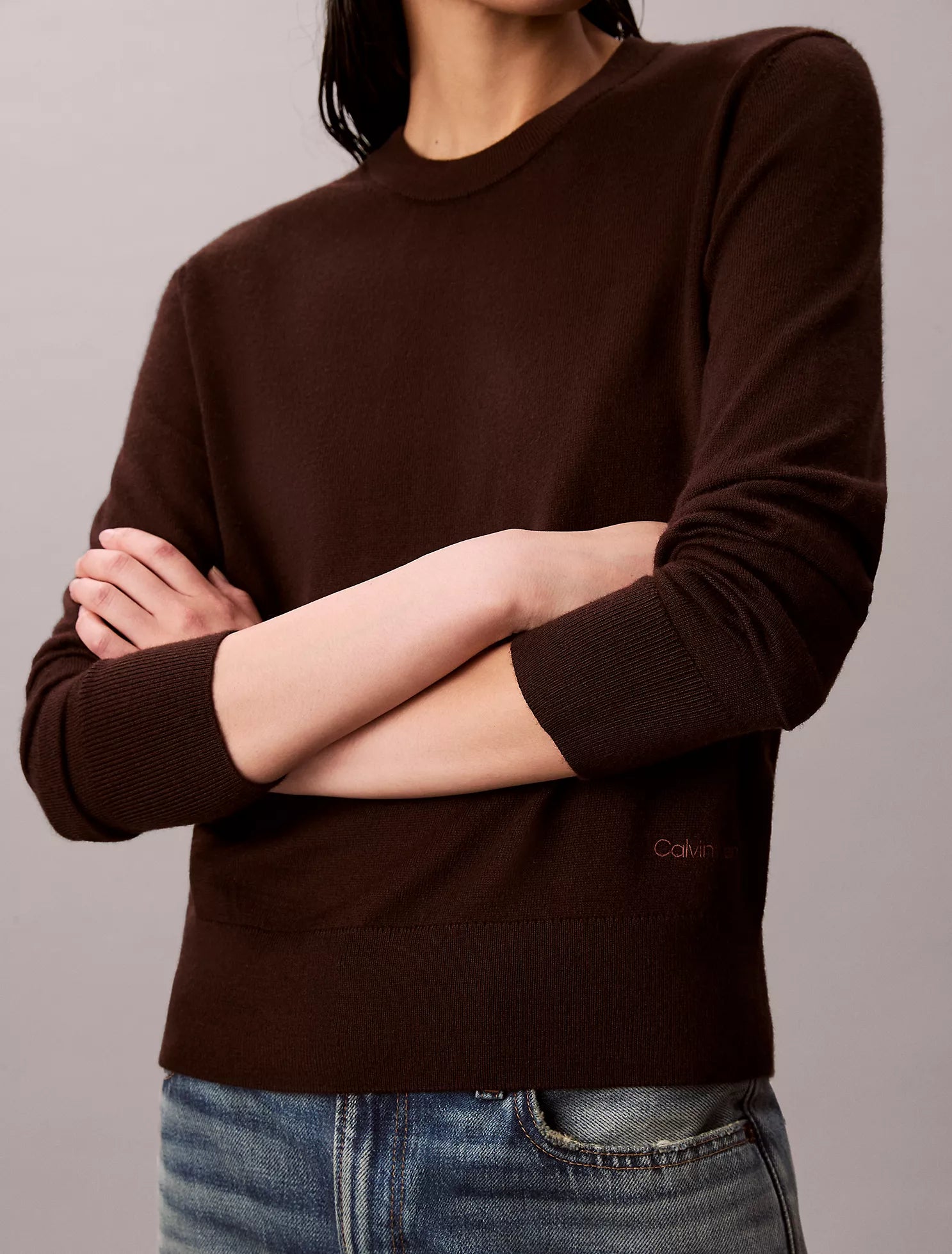 Extra Fine Merino Blend Crewneck Sweater
