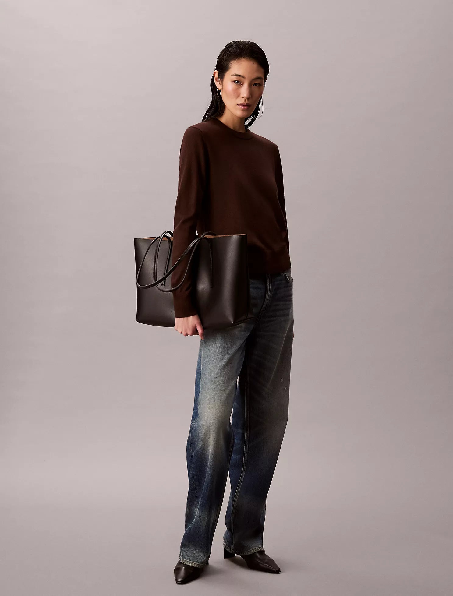 Extra Fine Merino Blend Crewneck Sweater