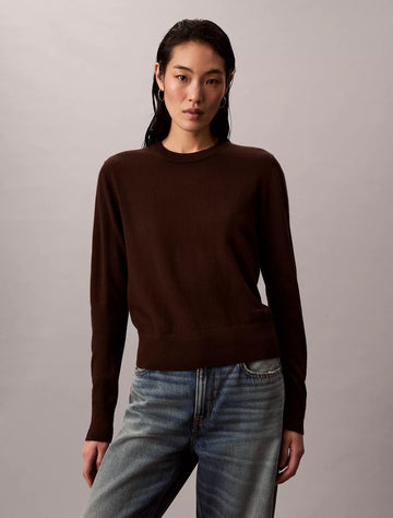 Extra Fine Merino Blend Crewneck Sweater