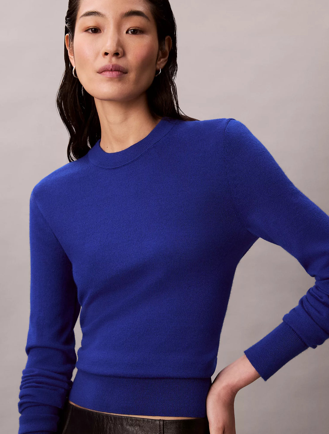 Extra Fine Merino Blend Crewneck Sweater