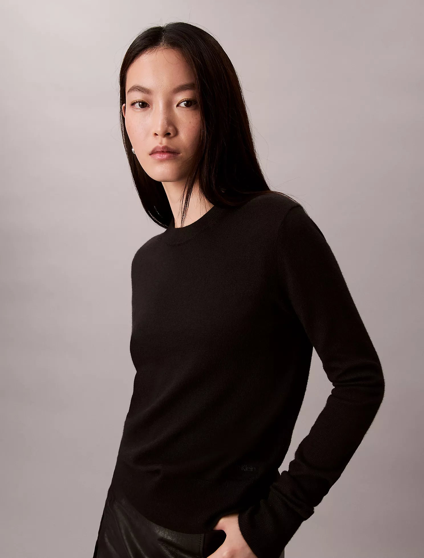 Extra Fine Merino Blend Crewneck Sweater