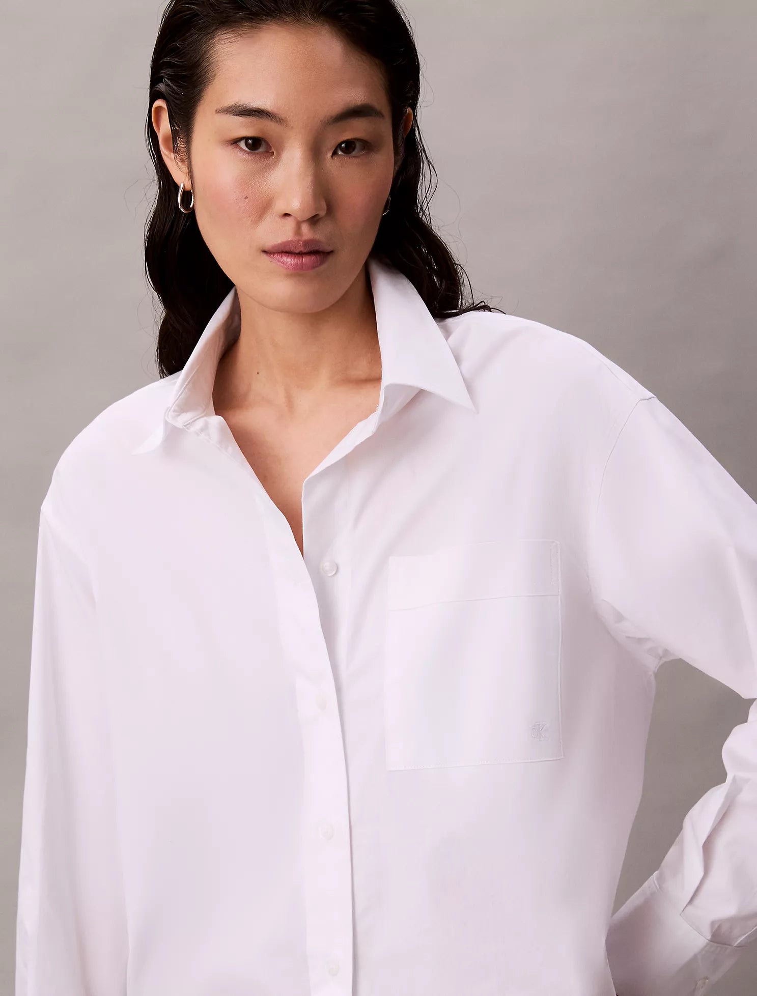 Poplin Relaxed Button-Down Shirt