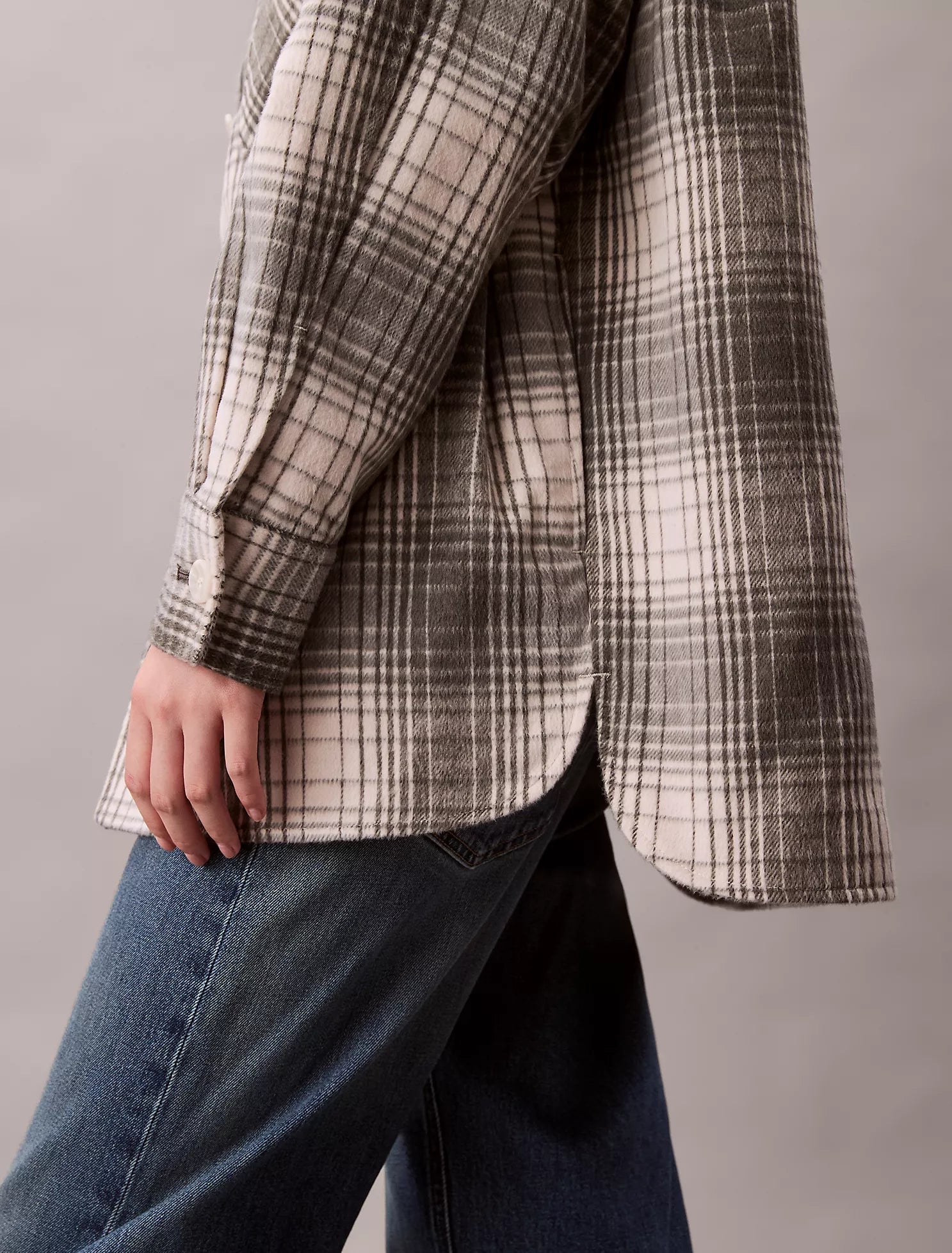 Flannel Plaid Button-Down Shirt