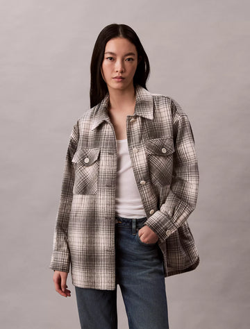 Flannel Plaid Button-Down Shirt