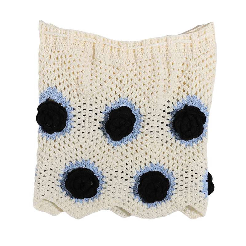 Handmade Trico Knitted Women Top & Skirt