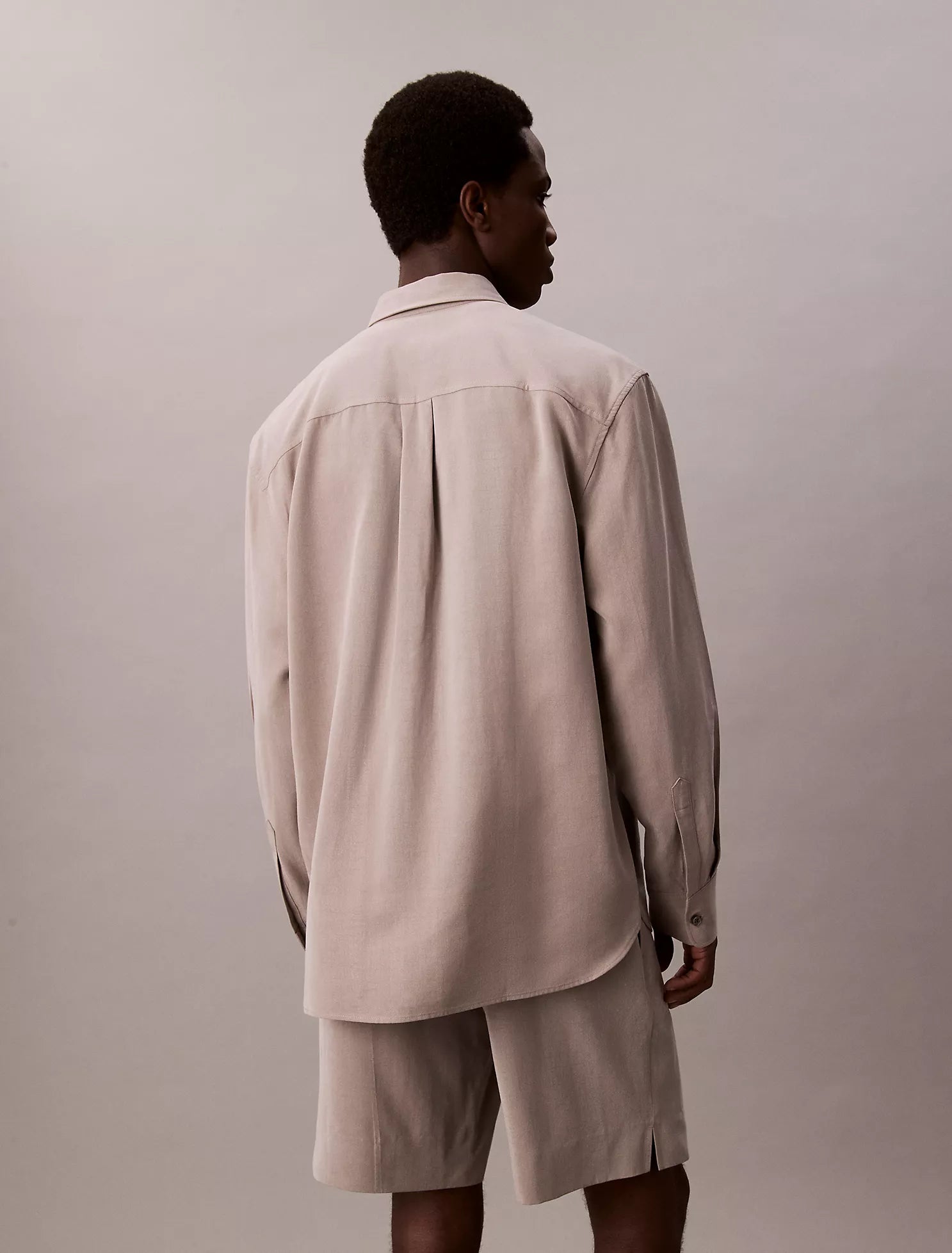 Lyocell Relaxed Button-Down Shirt