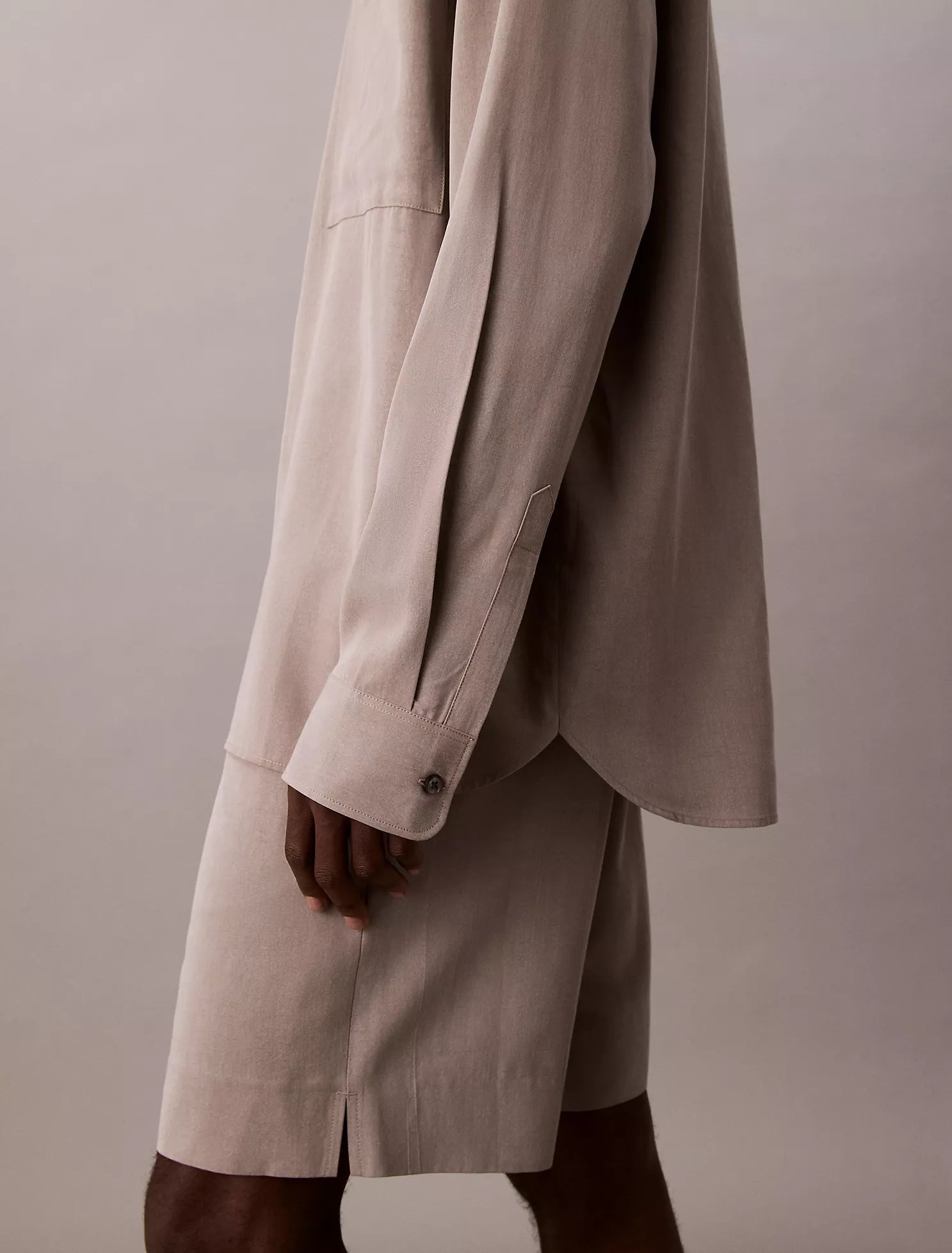 Lyocell Relaxed Button-Down Shirt
