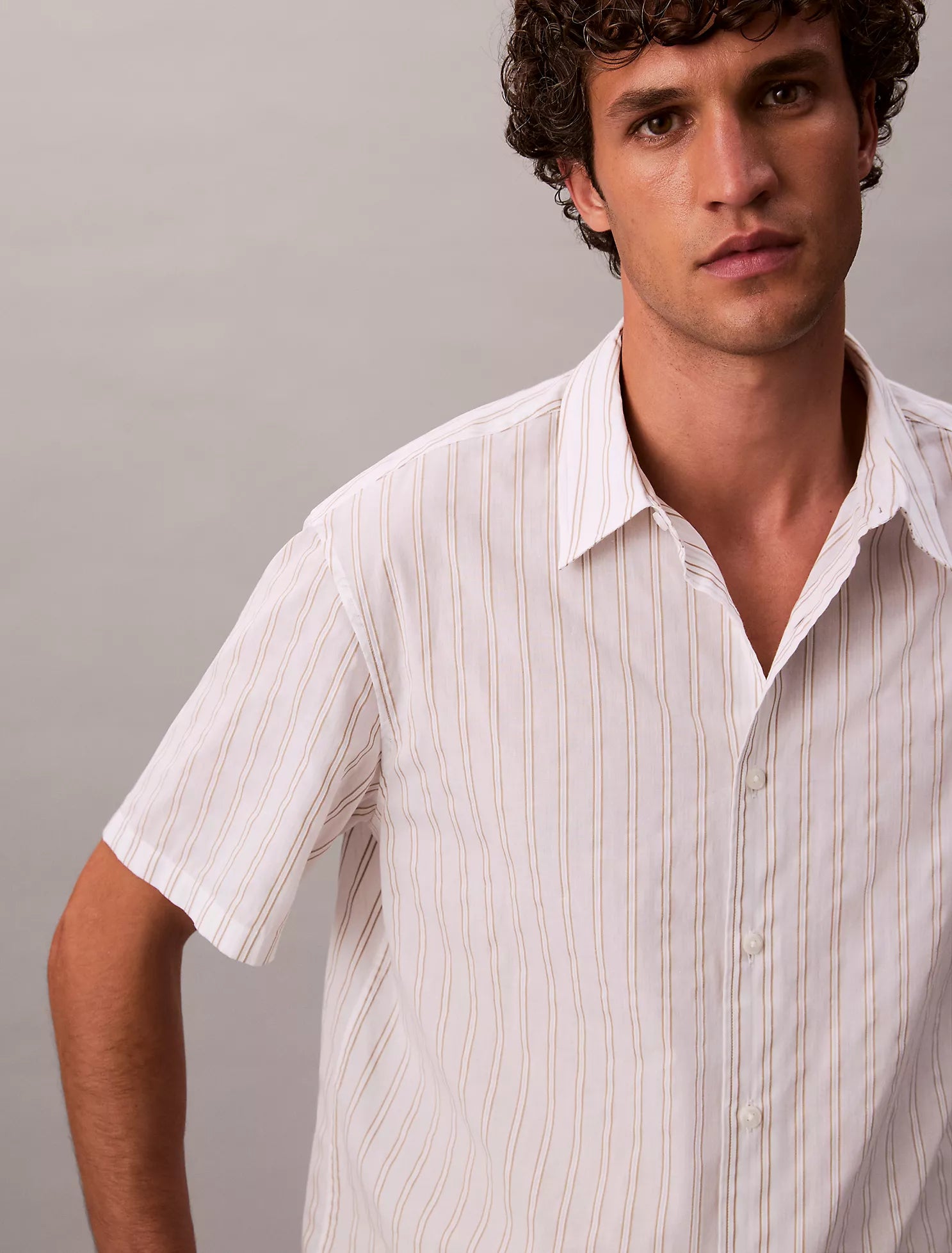 Stripe Relaxed Button-Down Shirt