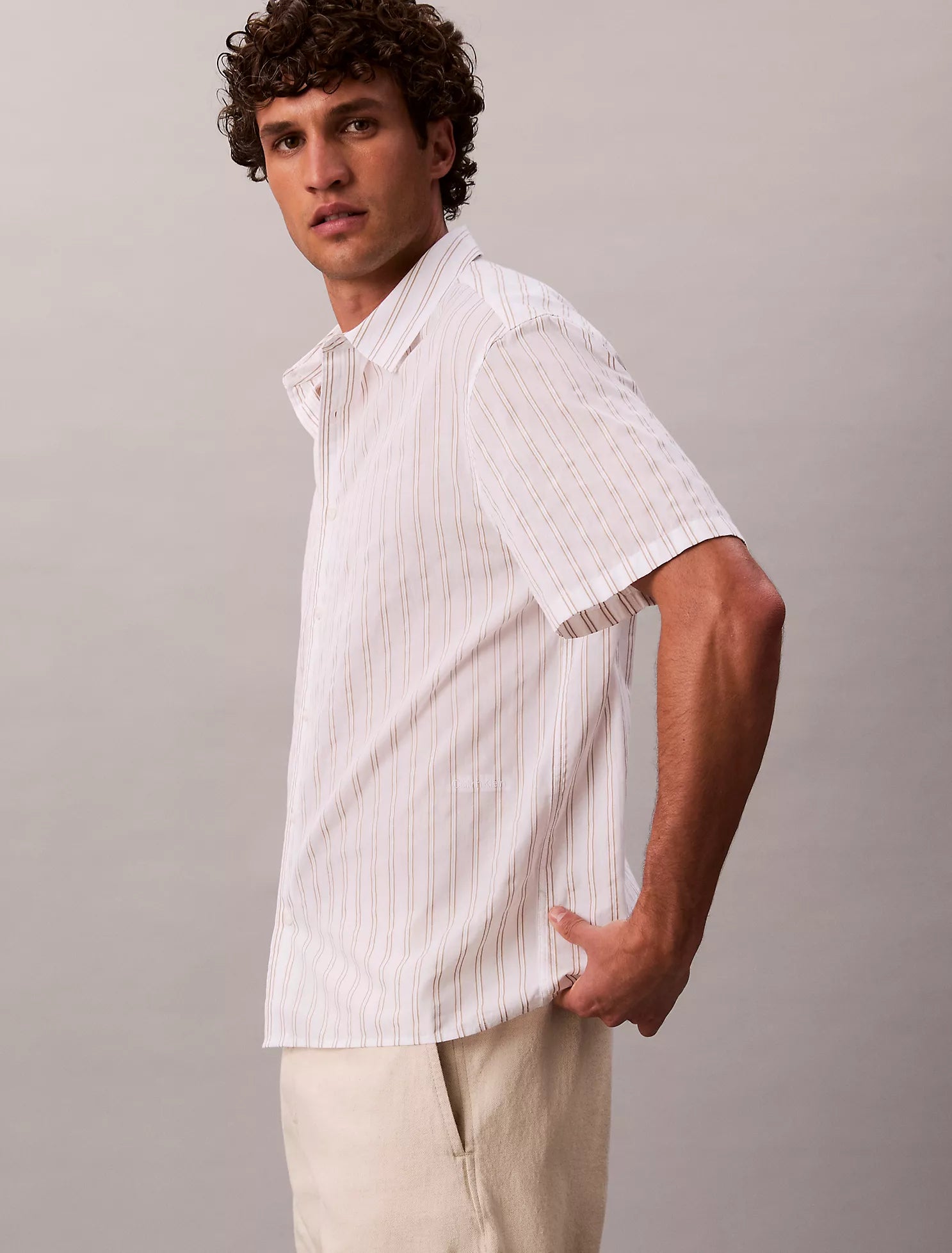 Stripe Relaxed Button-Down Shirt