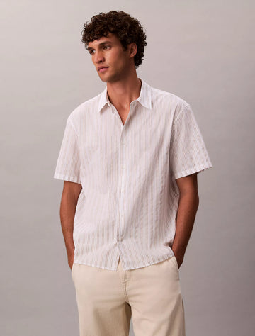 Stripe Relaxed Button-Down Shirt