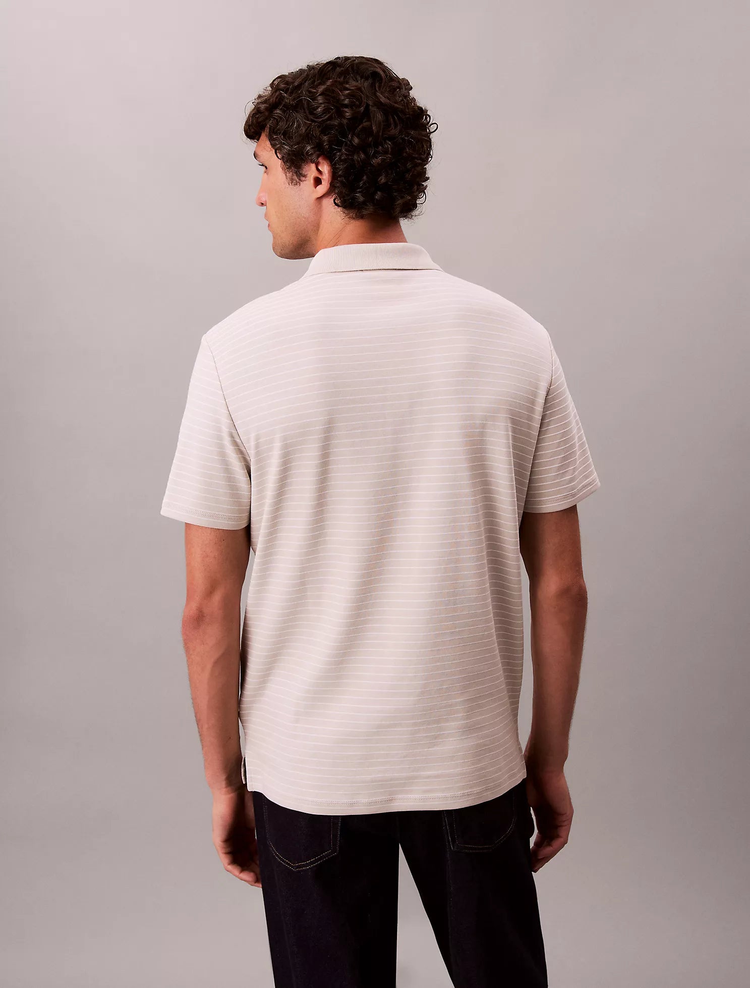Cotton Blend Stripe Classic Polo Shirt