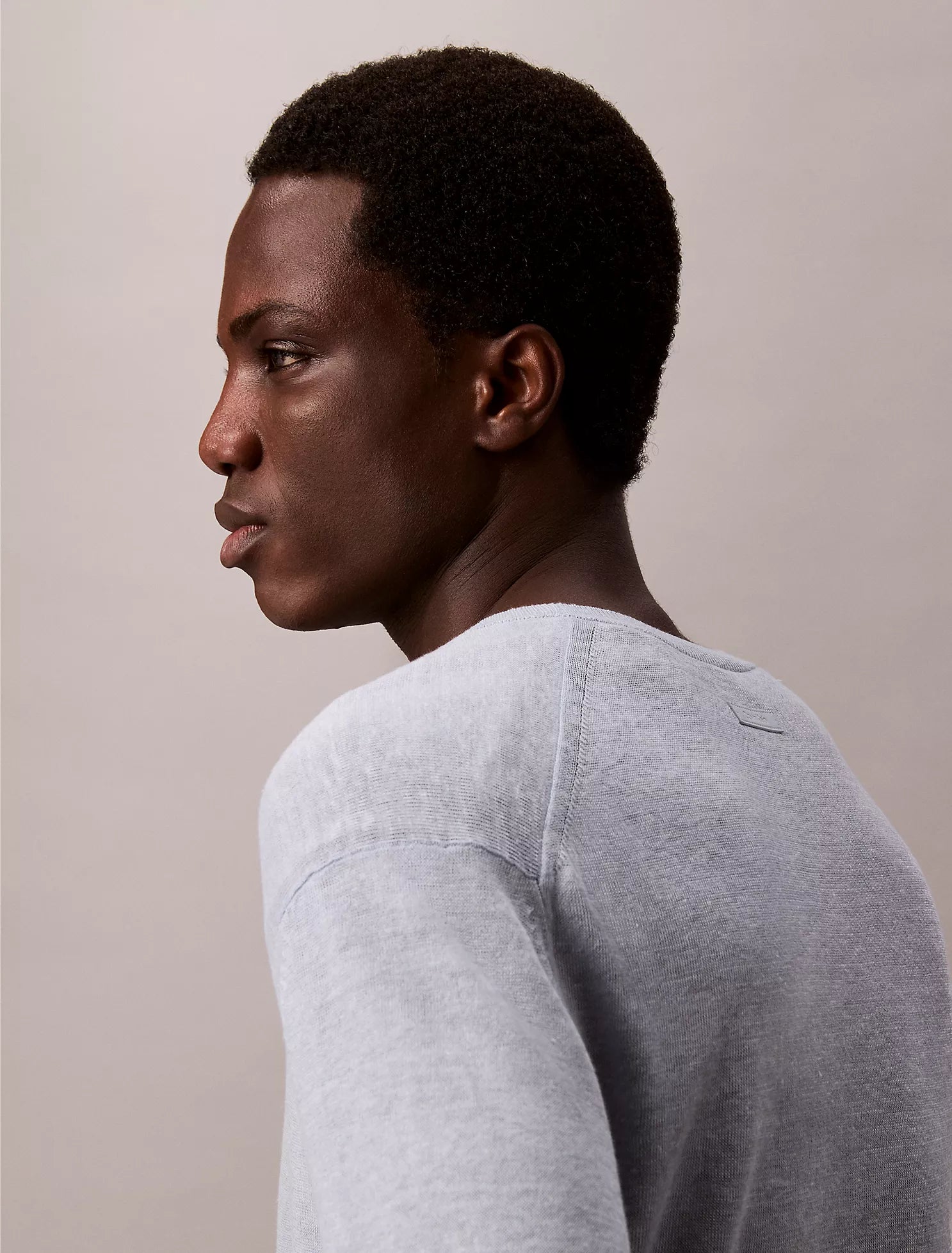 Linen Blend Double Layer Classic Sweater