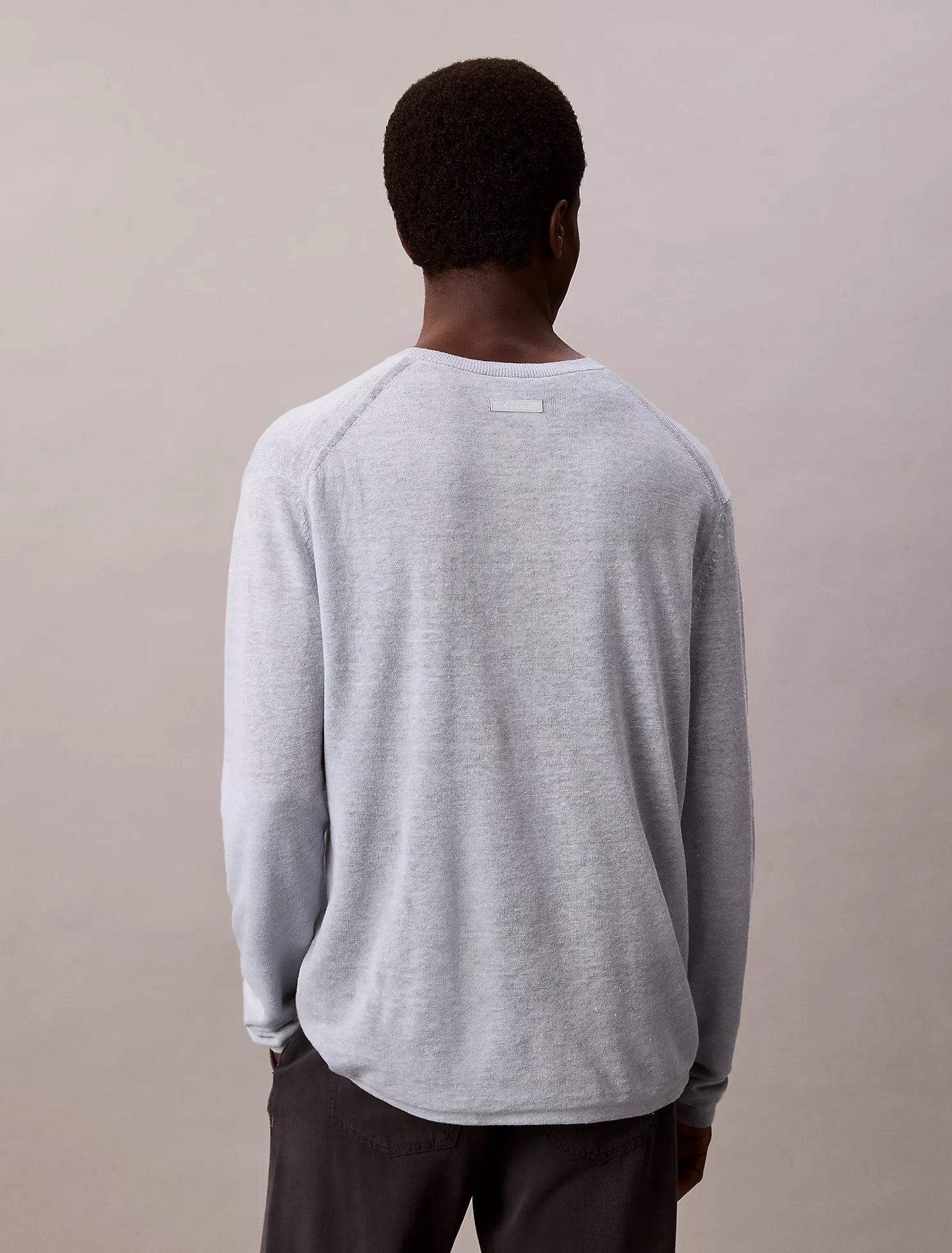 Linen Blend Double Layer Classic Sweater