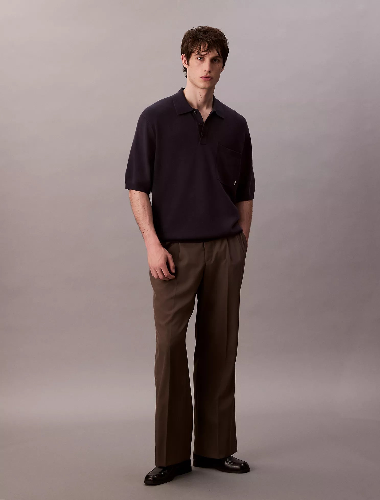 Tech Knit Boxy Polo Sweater
