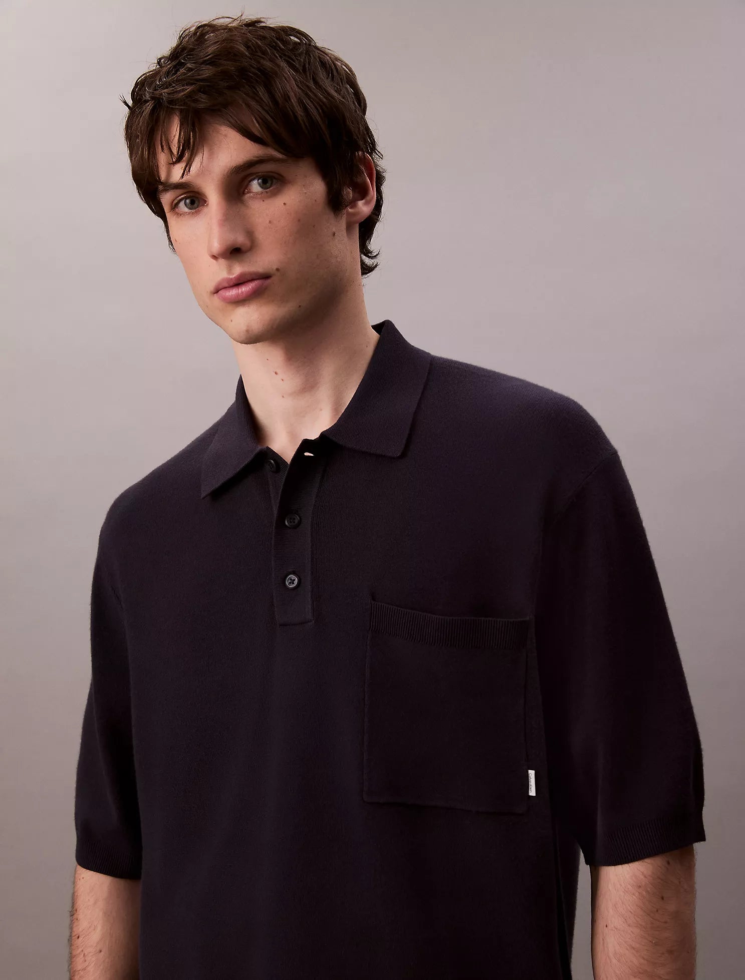 Tech Knit Boxy Polo Sweater
