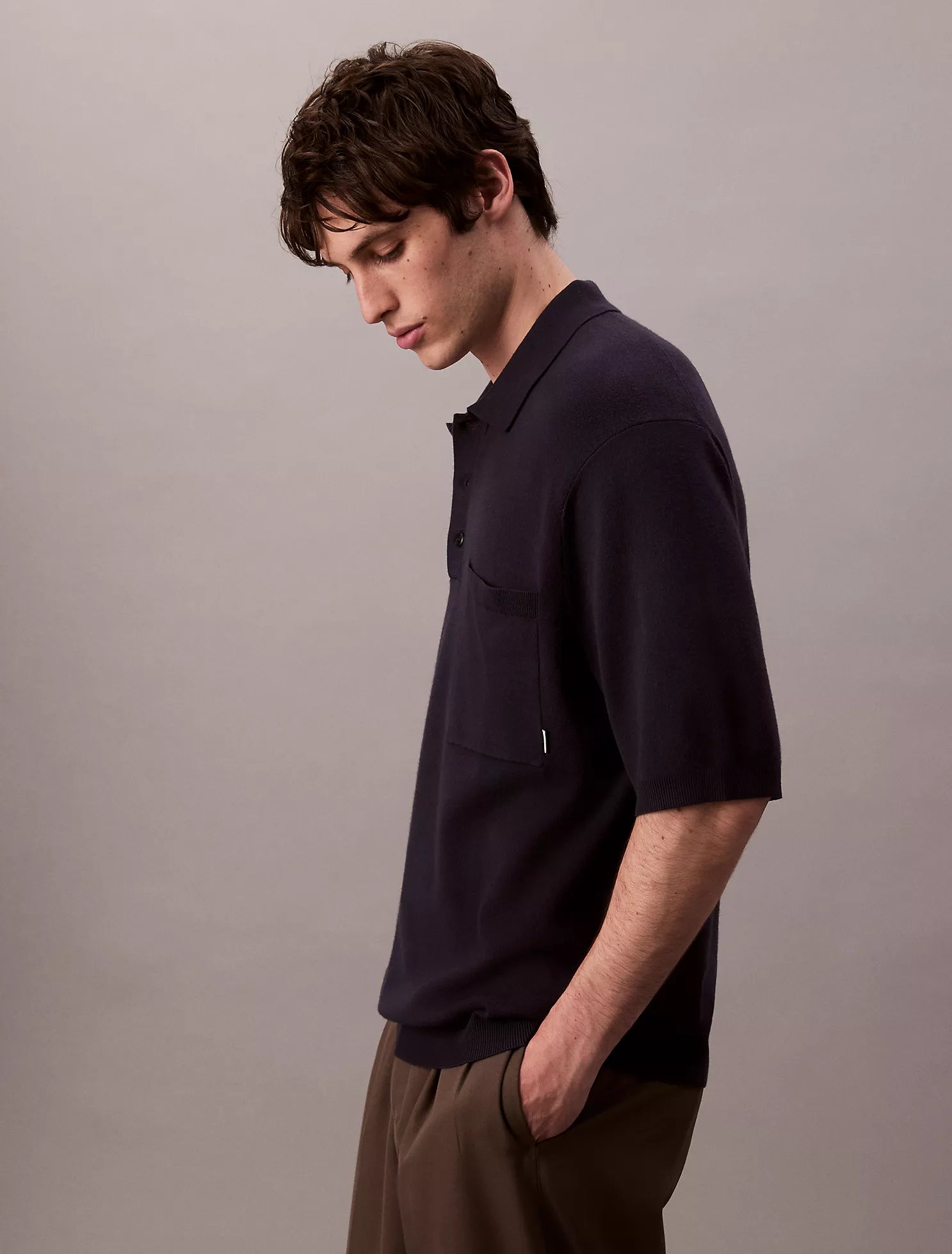 Tech Knit Boxy Polo Sweater