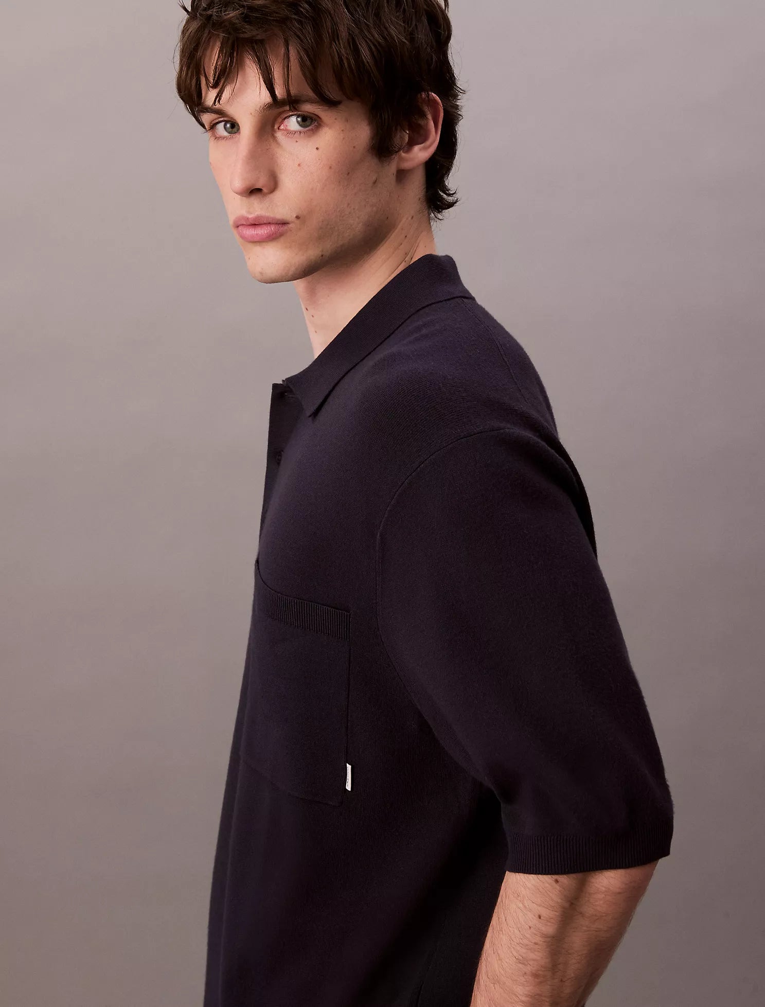 Tech Knit Boxy Polo Sweater