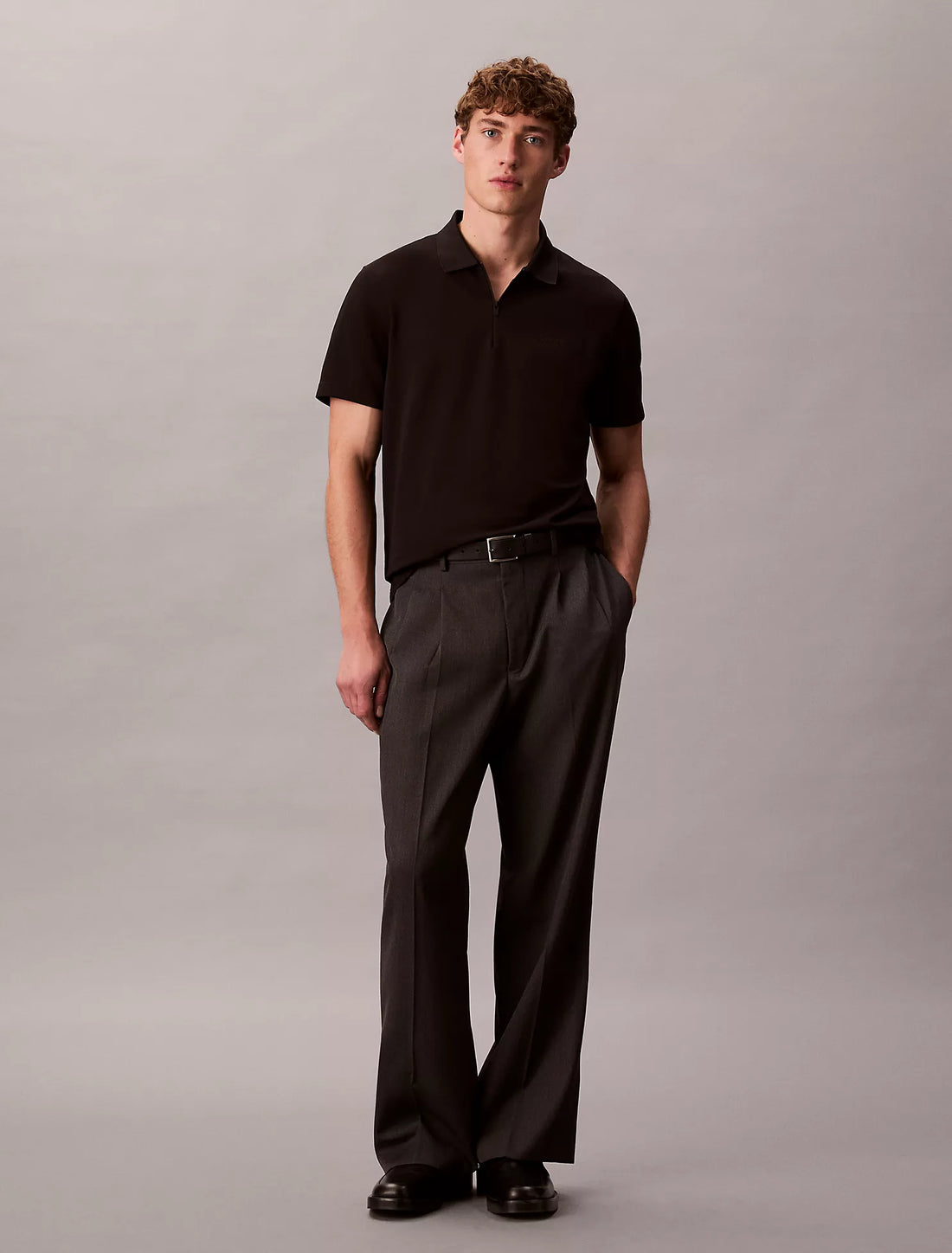 Tech Pique Zip Polo Shirt