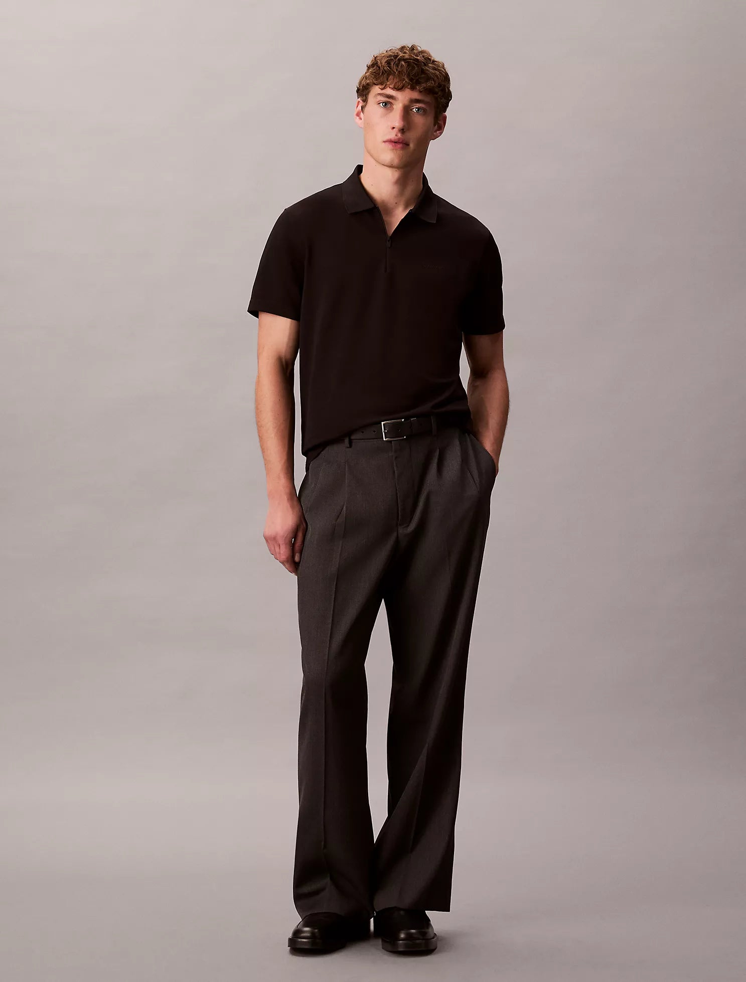 Tech Pique Zip Polo Shirt