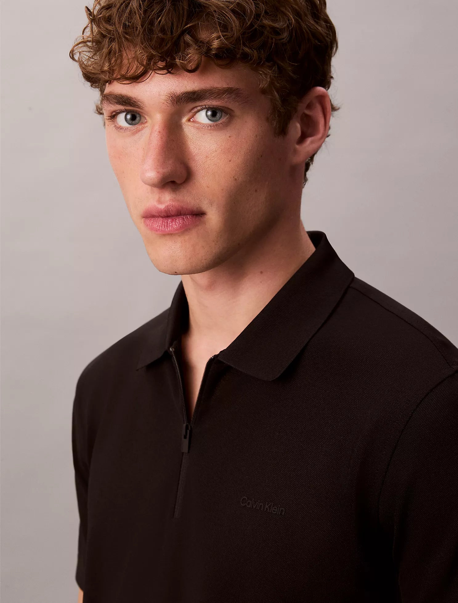 Tech Pique Zip Polo Shirt