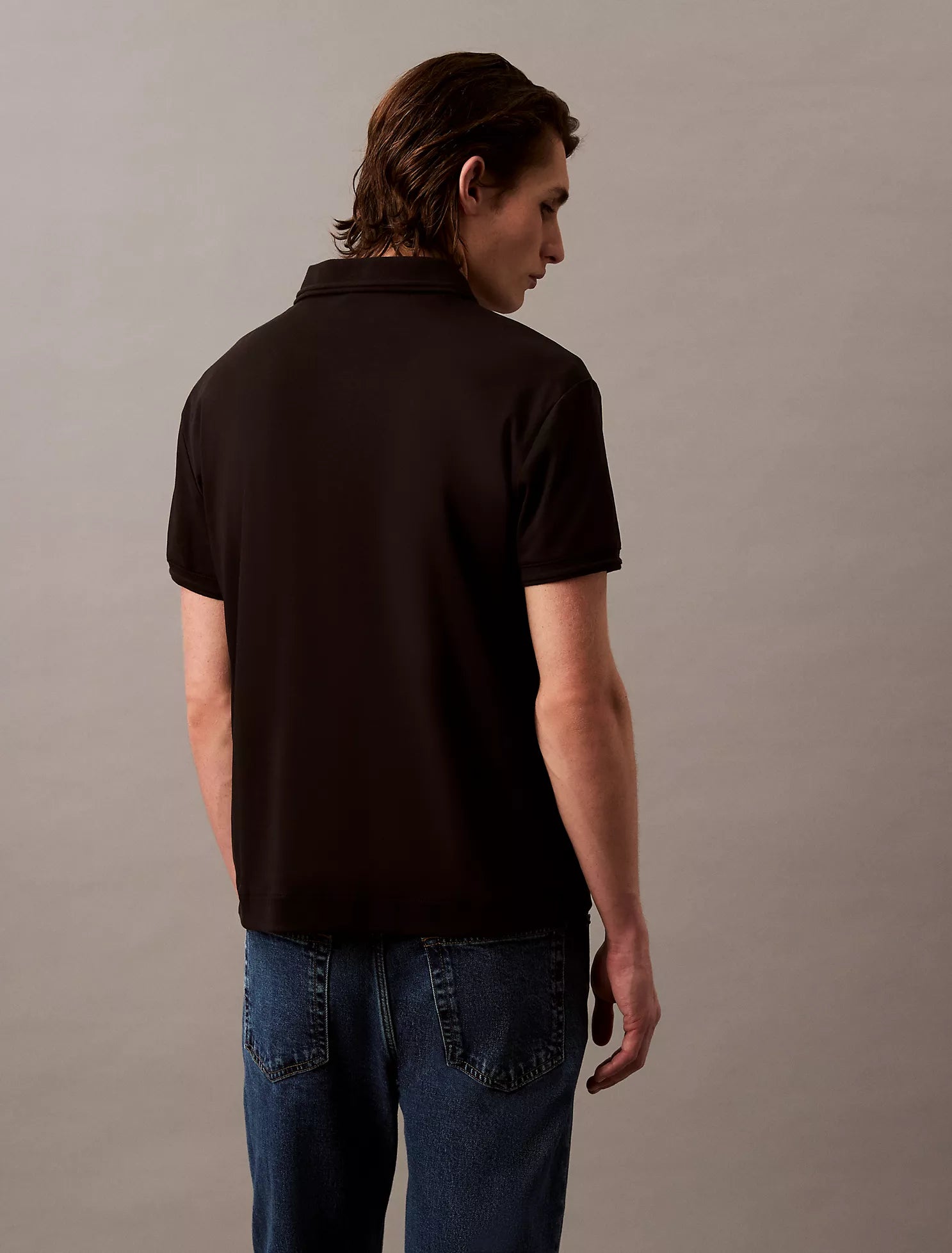 Embossed Tipped Polo Shirt