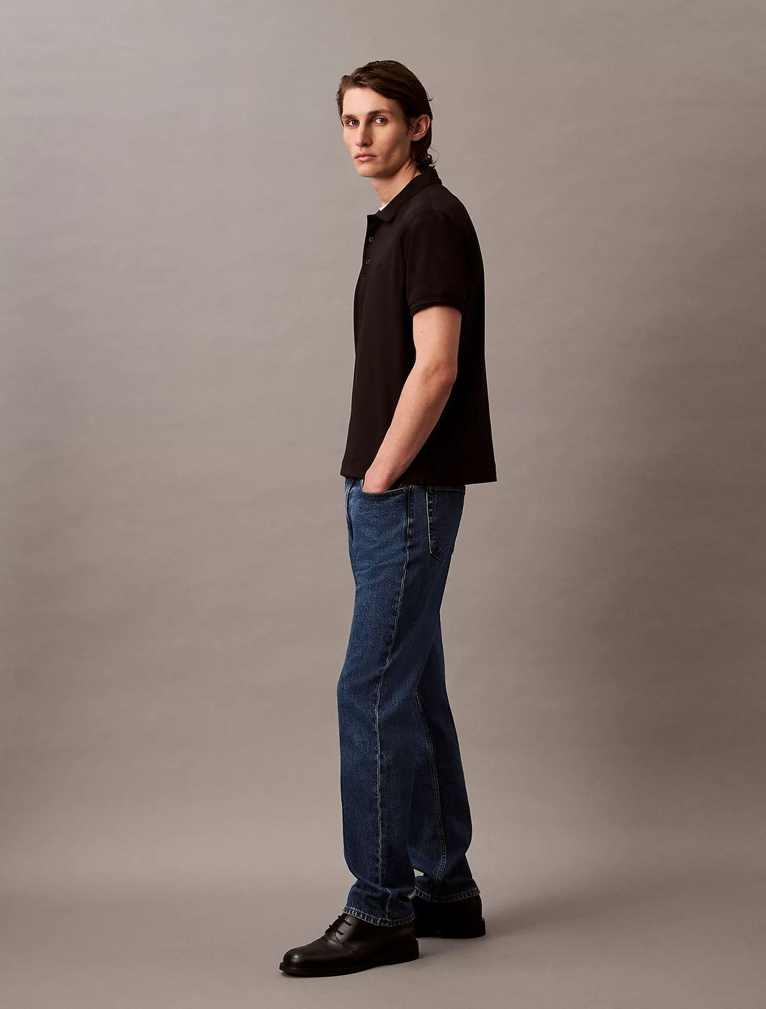 Embossed Tipped Polo Shirt