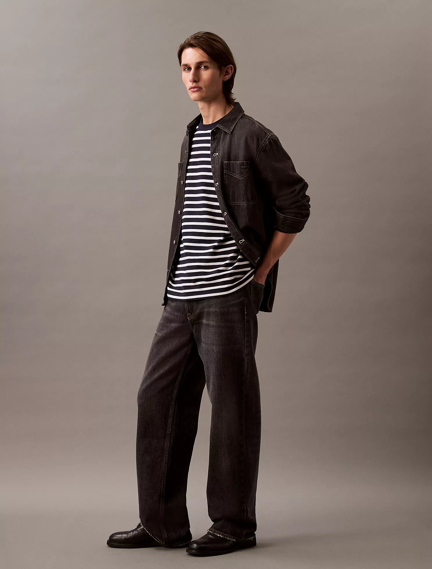 Bold Stripe Jersey Relaxed Tee