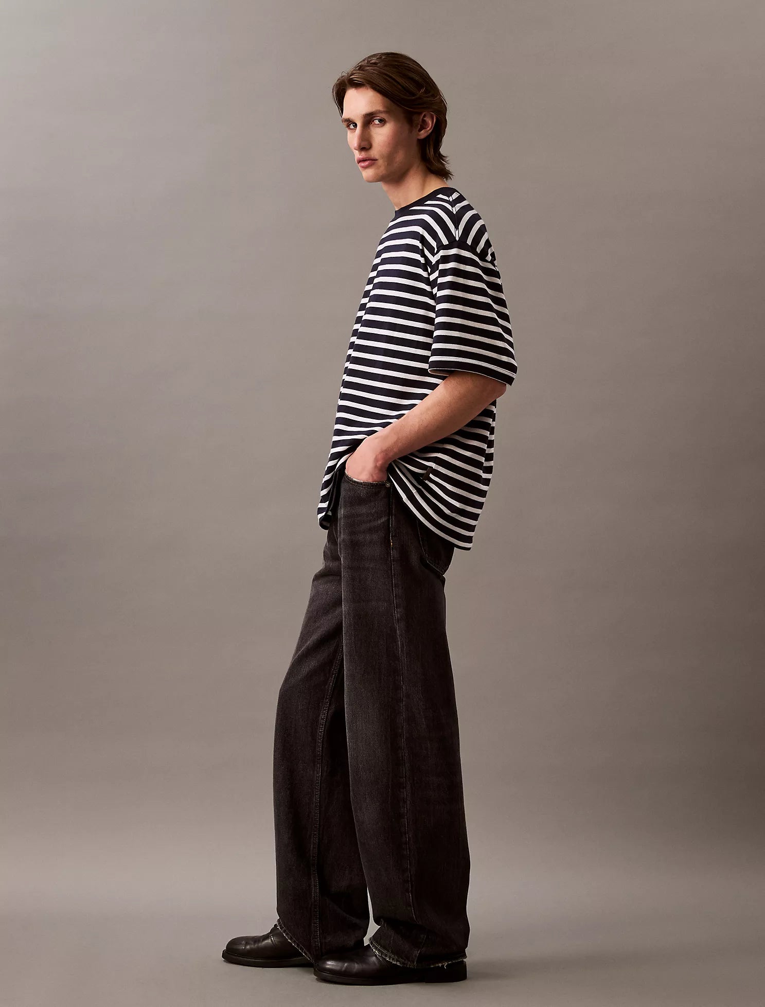 Bold Stripe Jersey Relaxed Tee