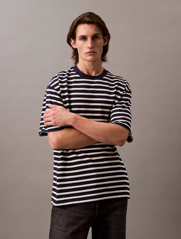 Bold Stripe Jersey Relaxed Tee