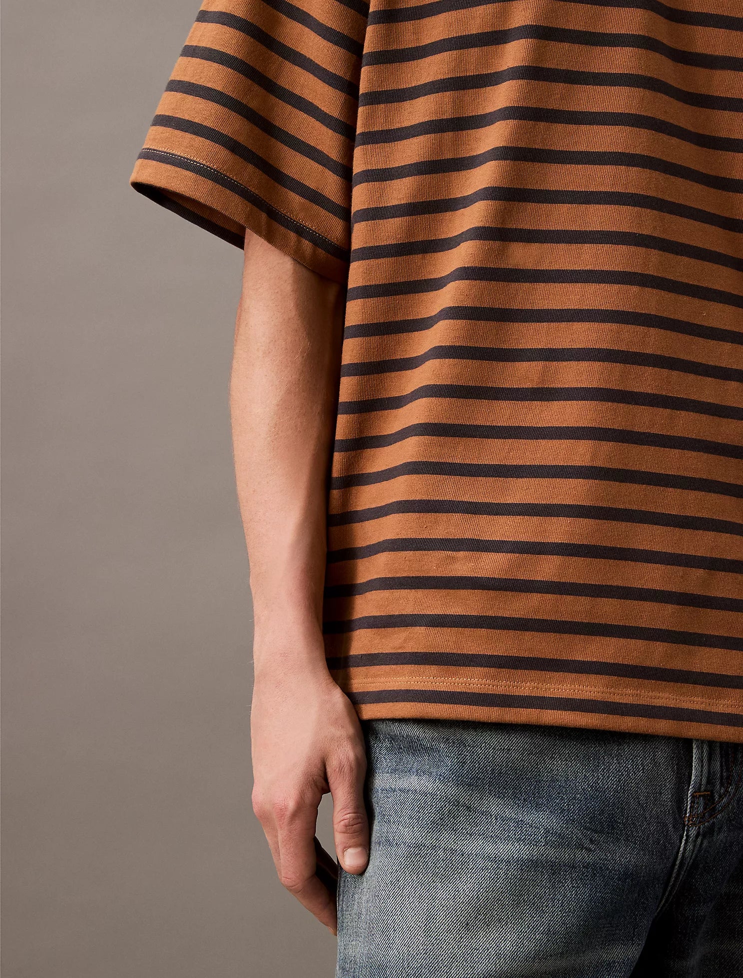Bold Stripe Jersey Relaxed Tee