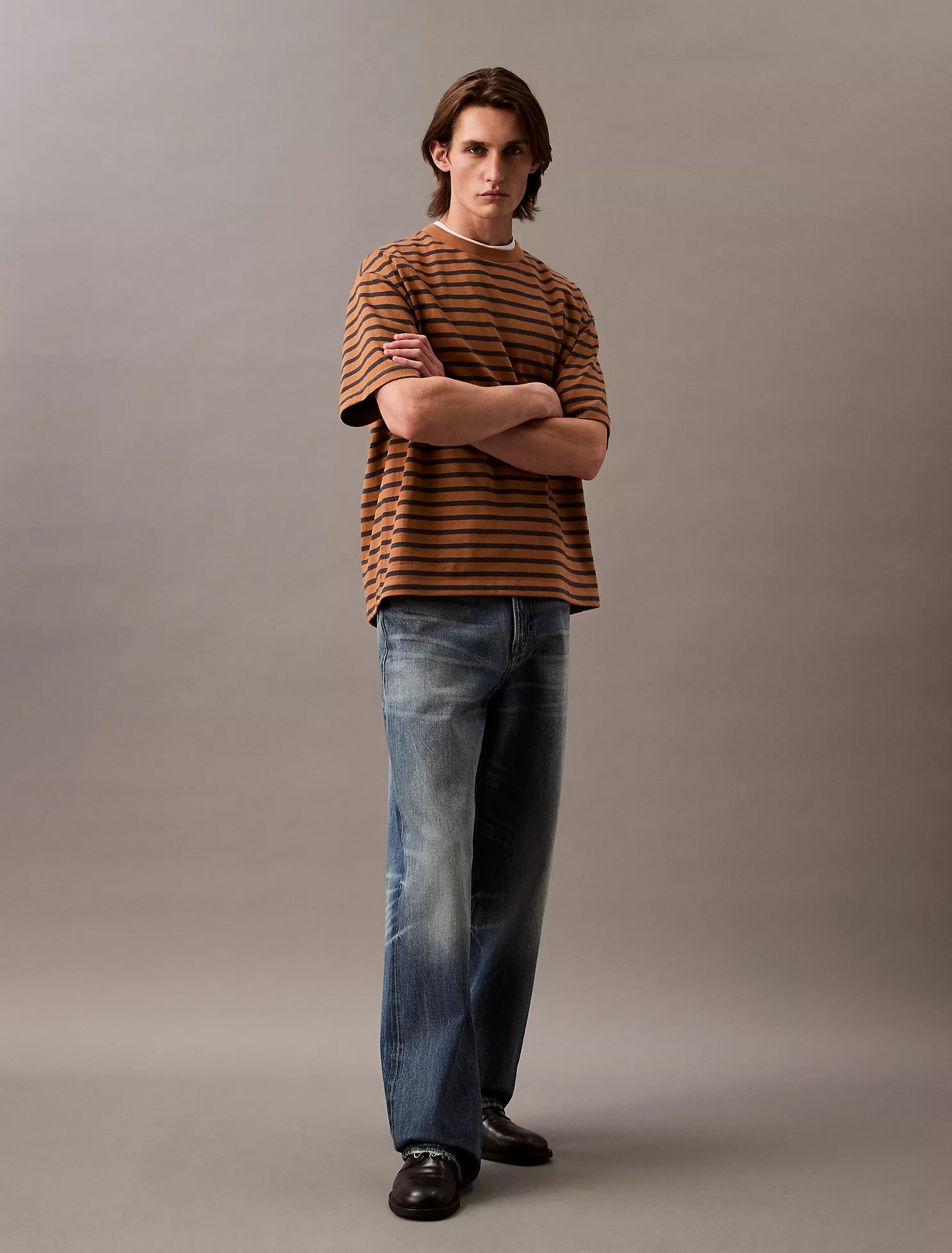 Bold Stripe Jersey Relaxed Tee