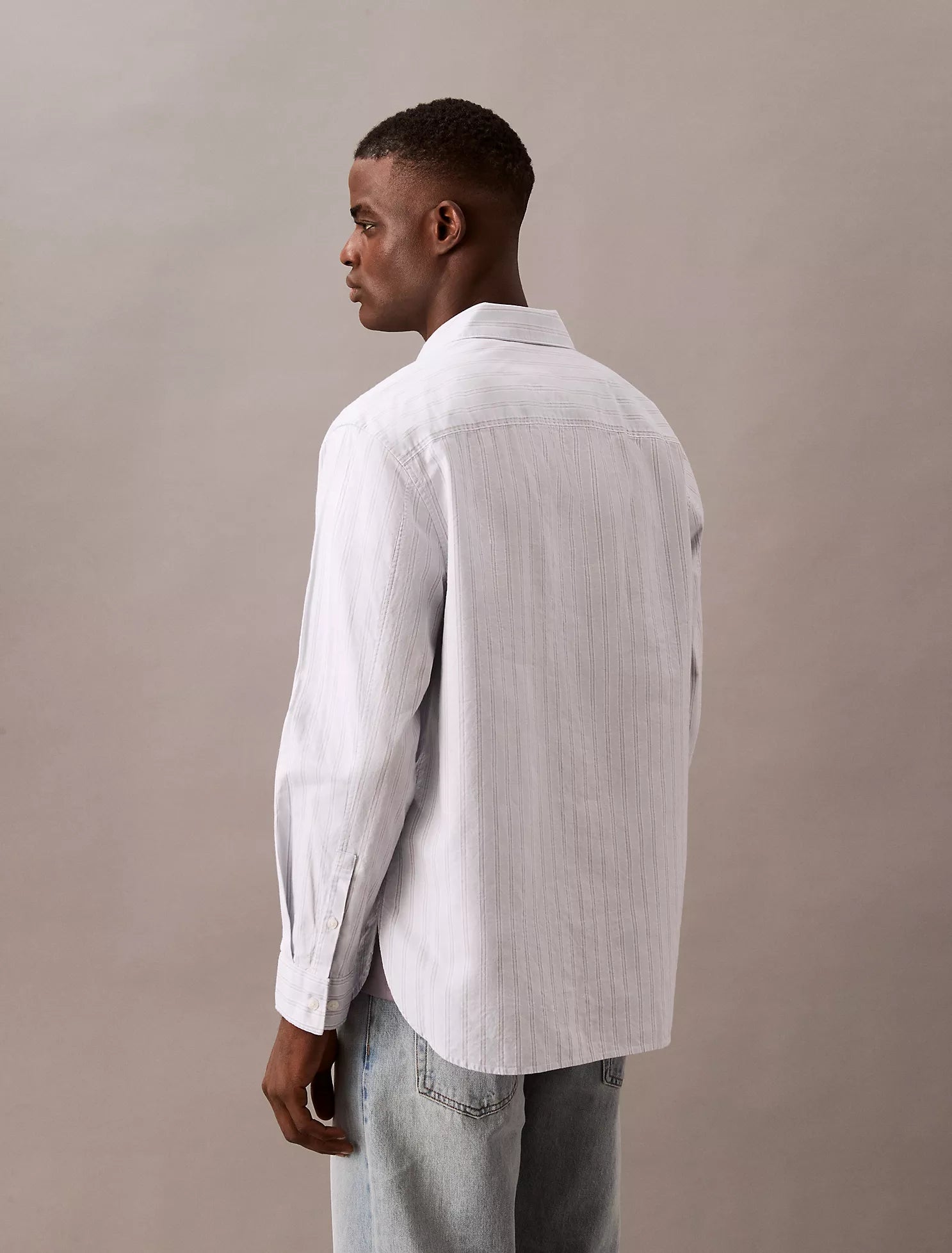 Stripe Oxford Relaxed Button-Down Shirt