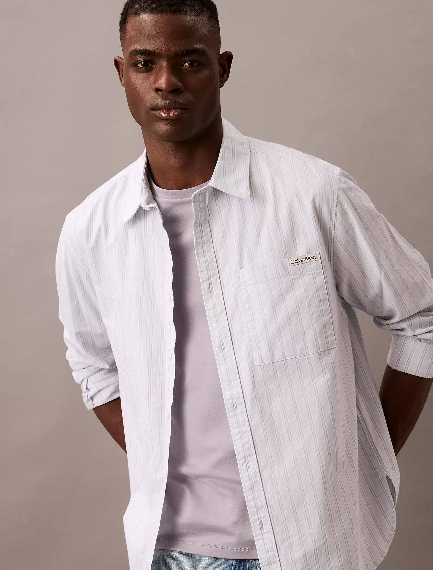 Stripe Oxford Relaxed Button-Down Shirt