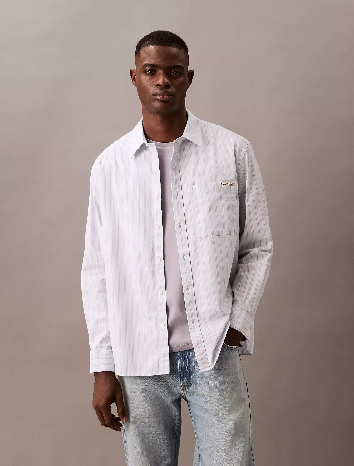 Stripe Oxford Relaxed Button-Down Shirt