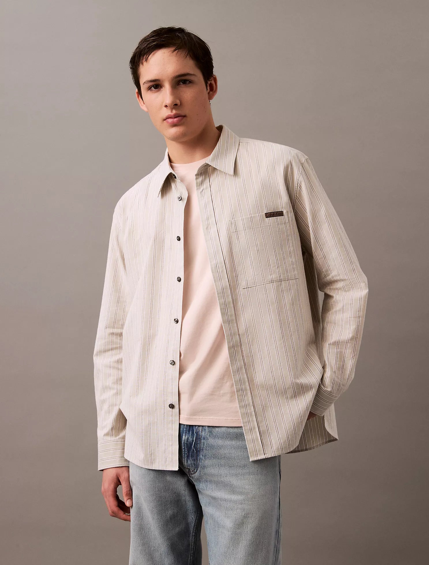 Stripe Oxford Relaxed Button-Down Shirt