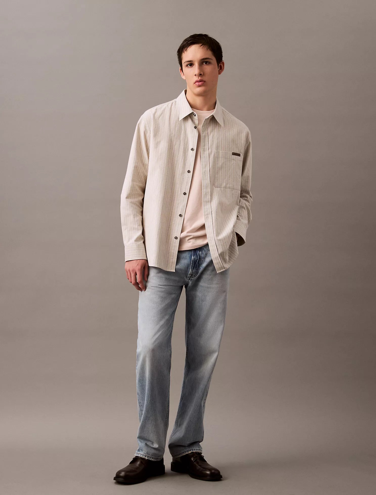 Stripe Oxford Relaxed Button-Down Shirt