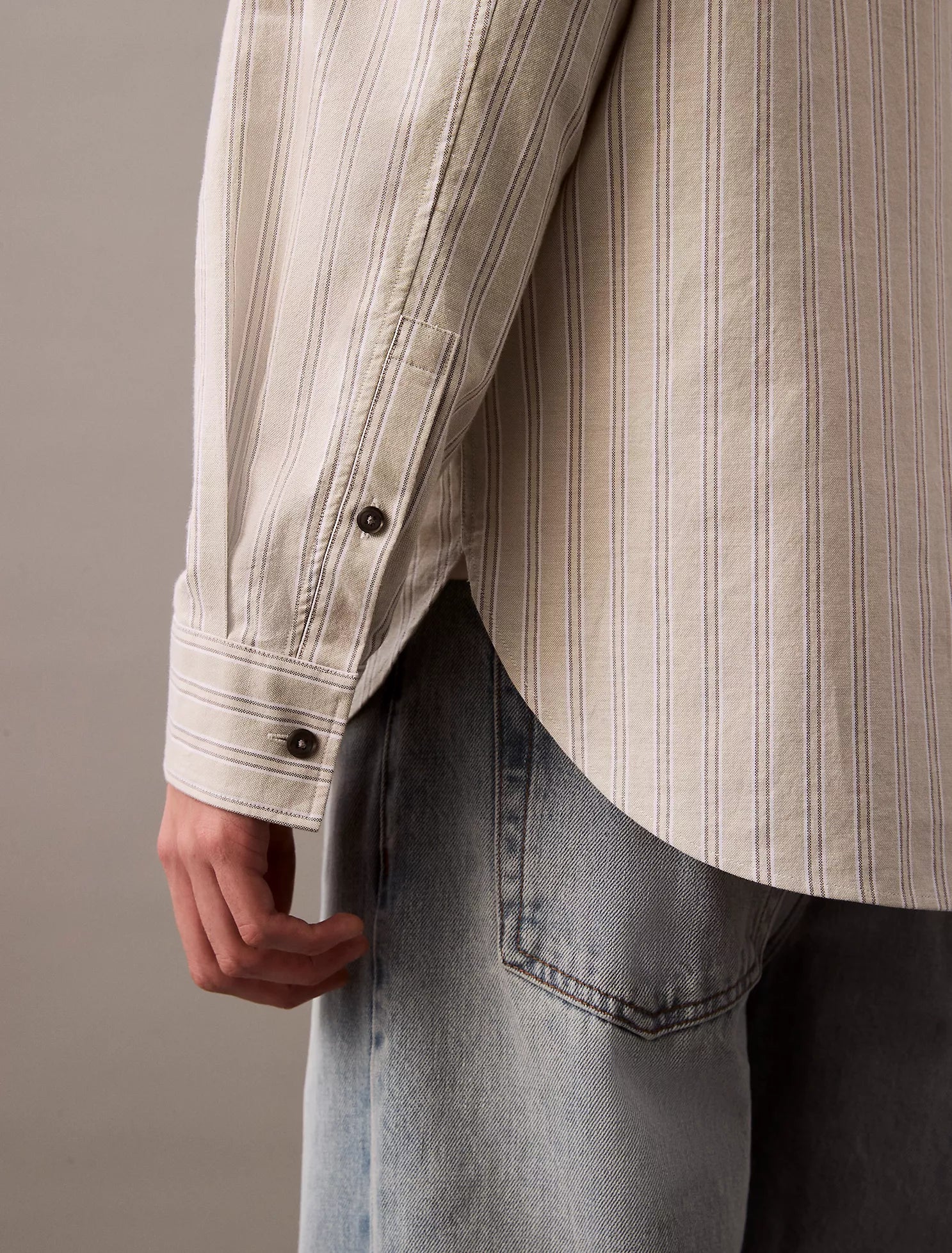 Stripe Oxford Relaxed Button-Down Shirt