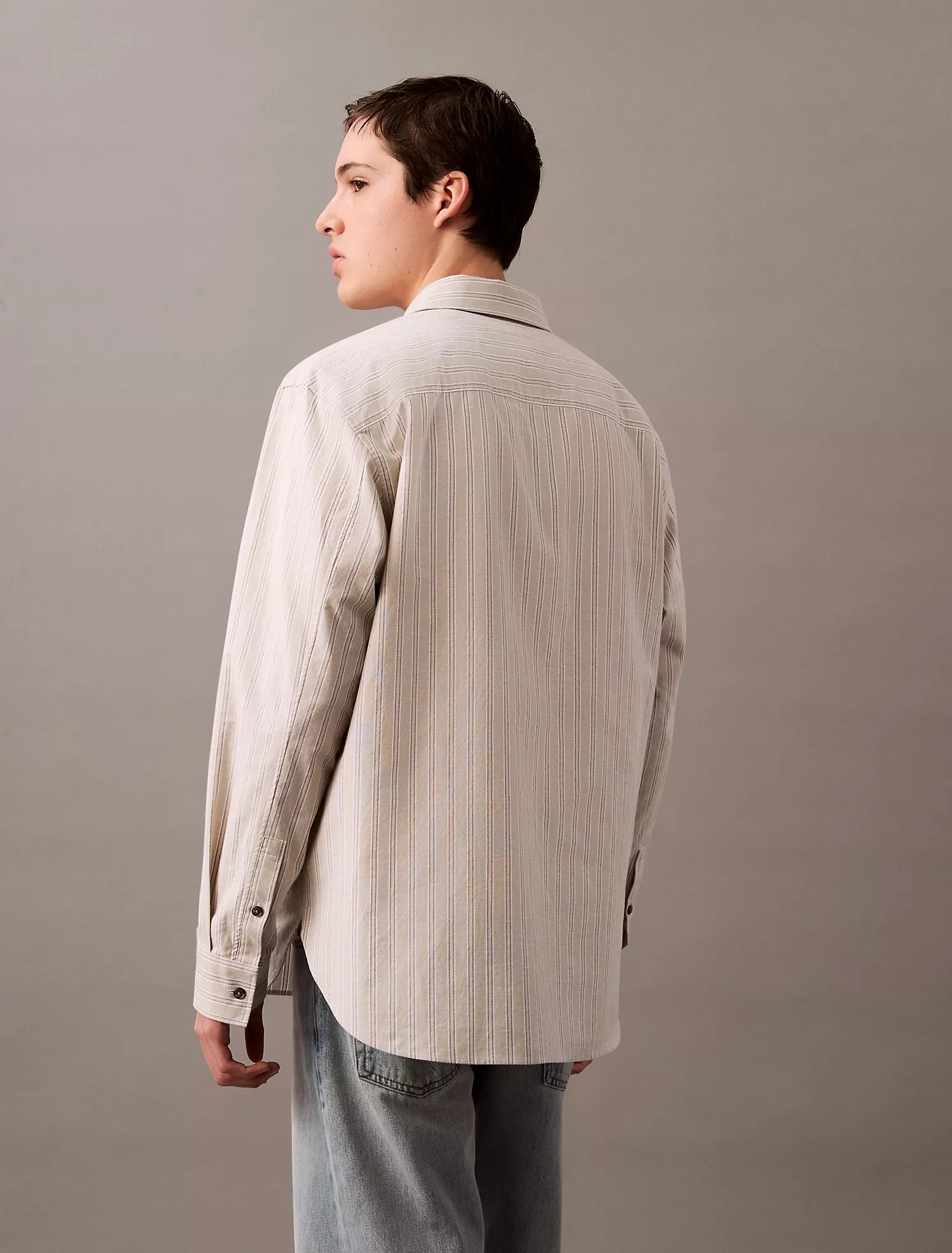 Stripe Oxford Relaxed Button-Down Shirt