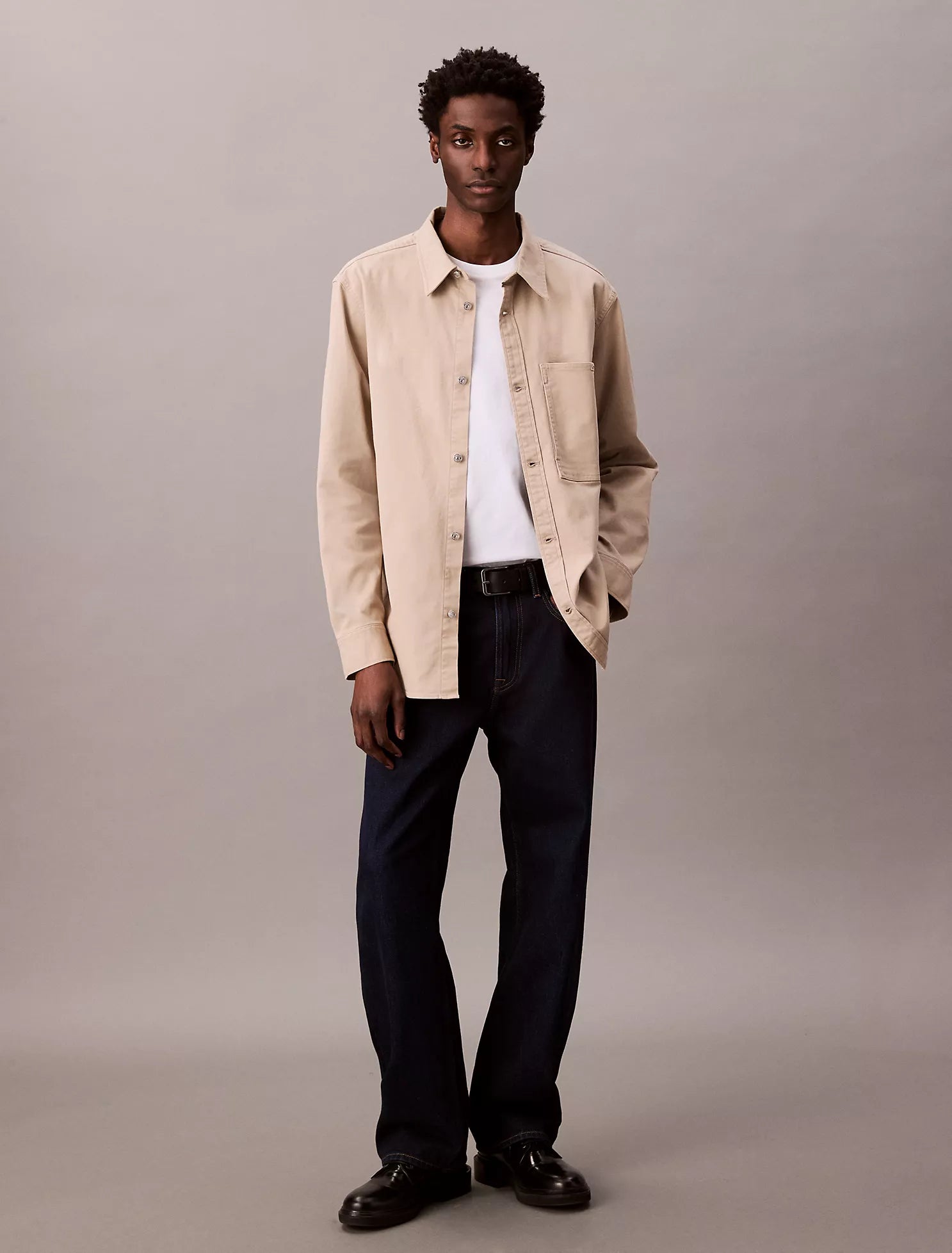 Canvas Relaxed Shirt Jacket