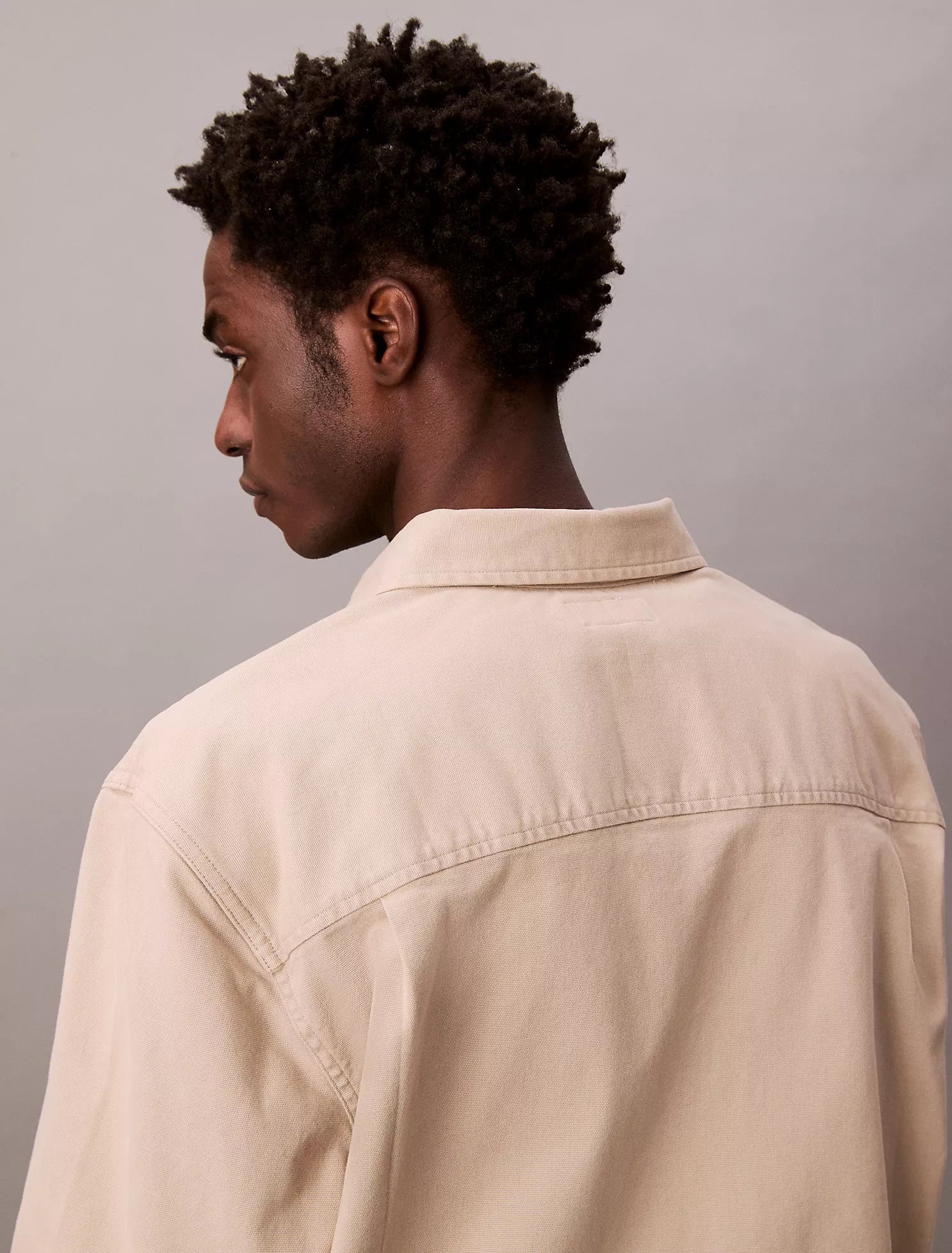 Canvas Relaxed Shirt Jacket