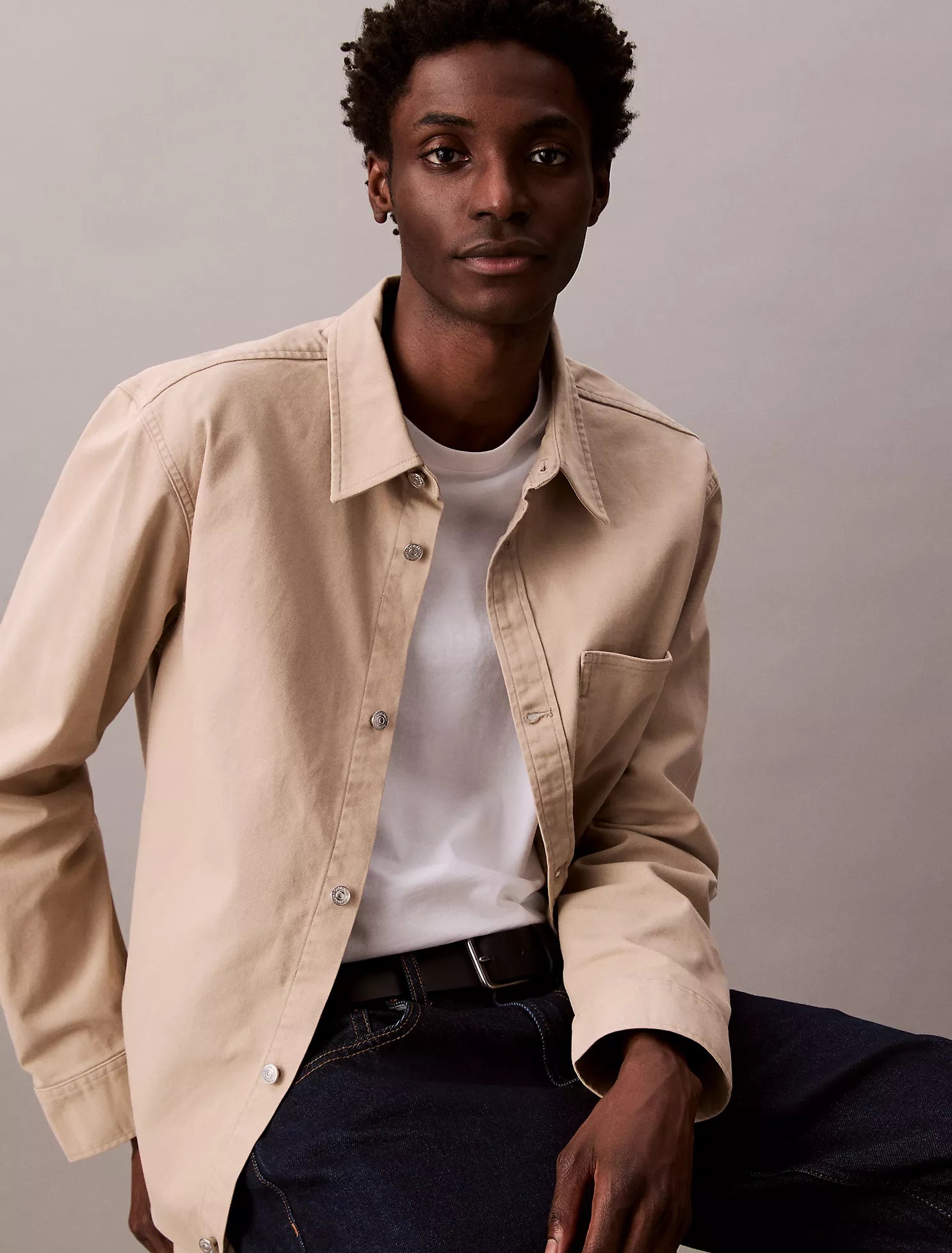 Canvas Relaxed Shirt Jacket