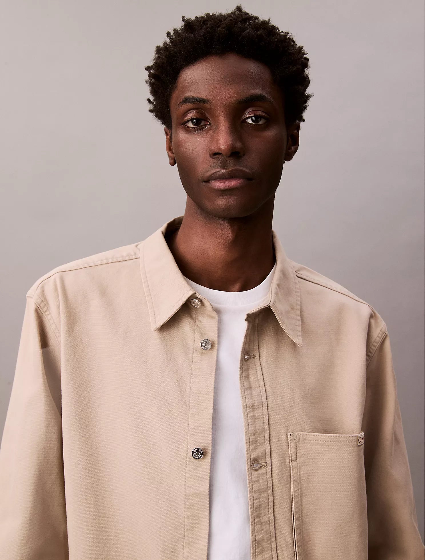 Canvas Relaxed Shirt Jacket