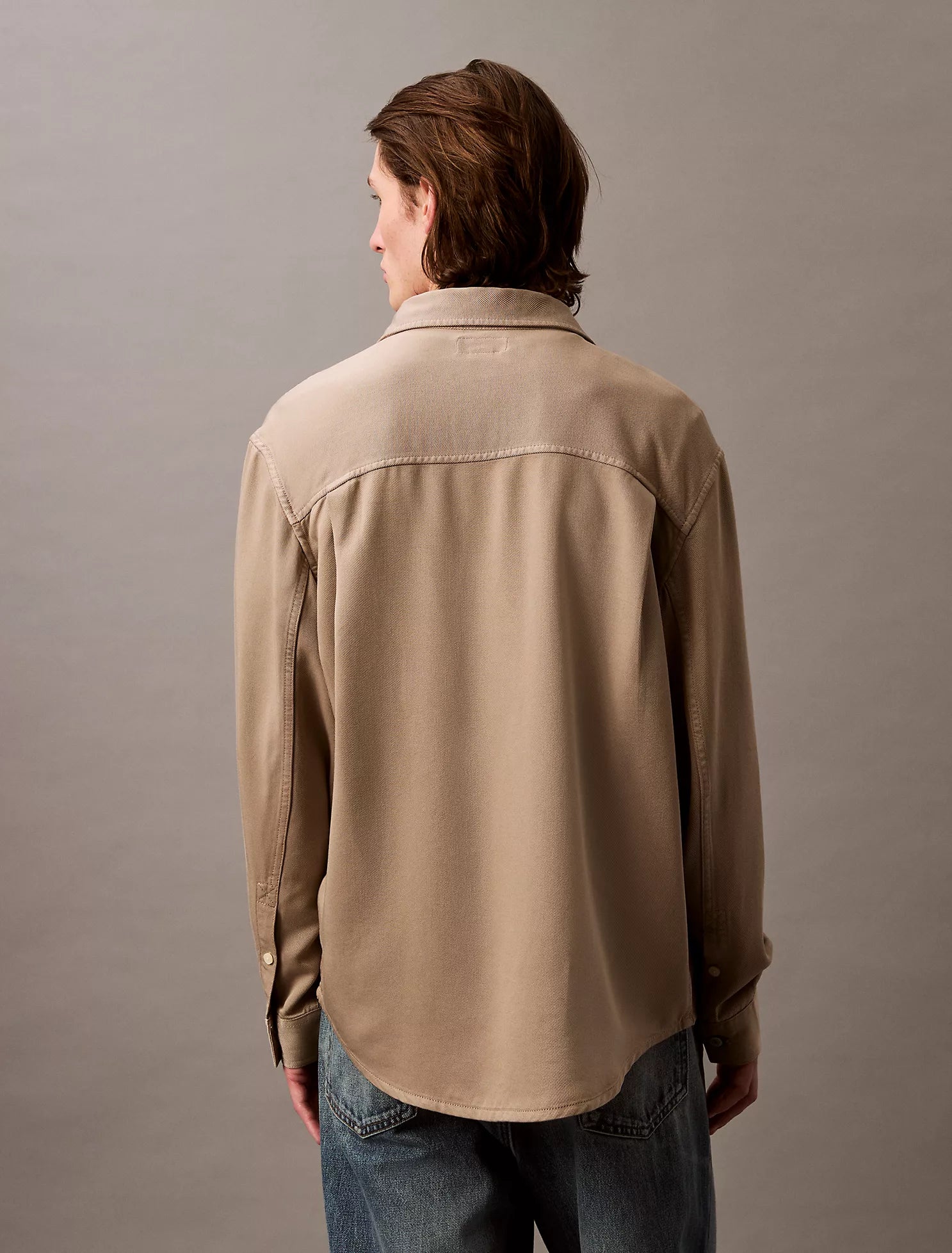 Twill Relaxed Button-Down Shirt