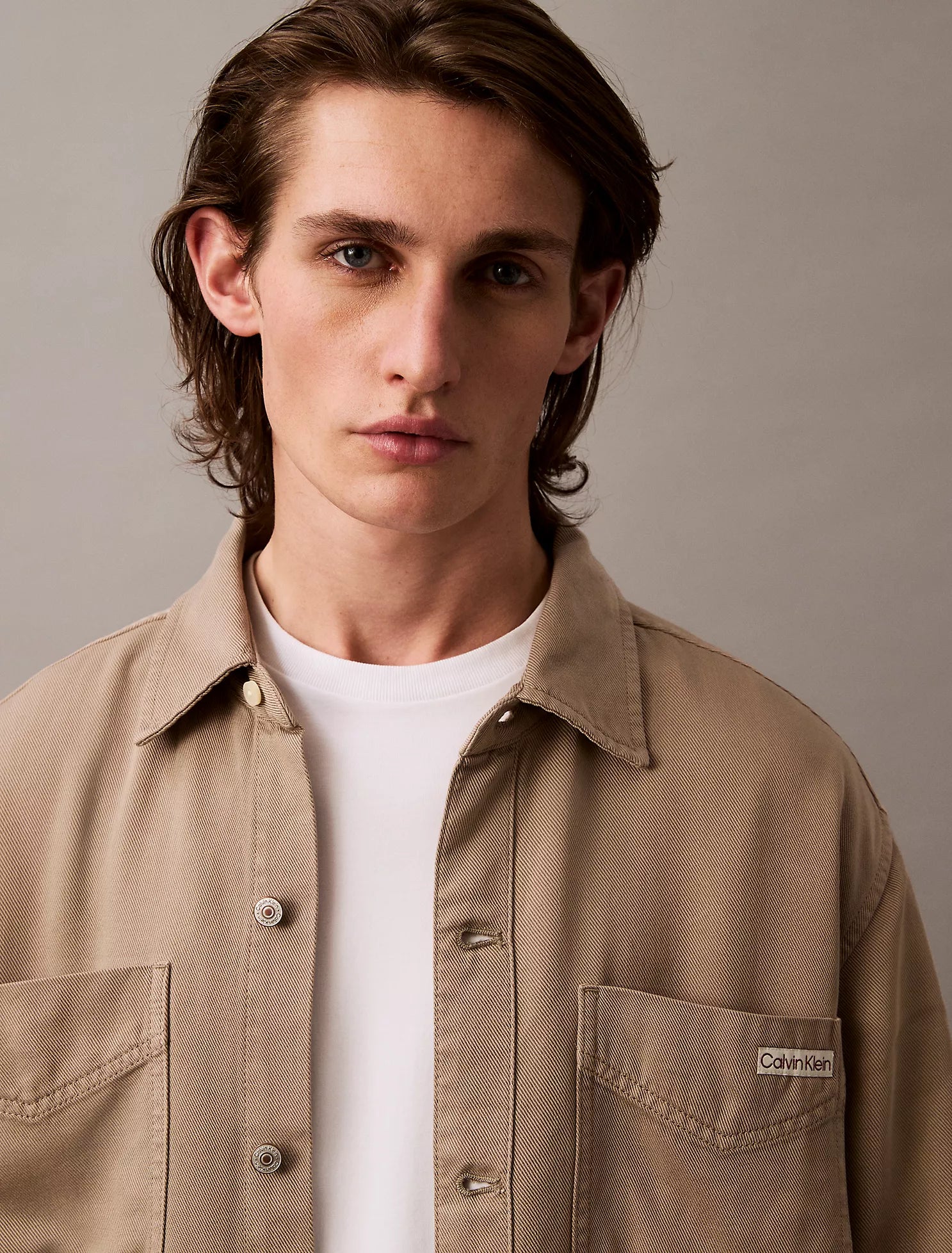 Twill Relaxed Button-Down Shirt